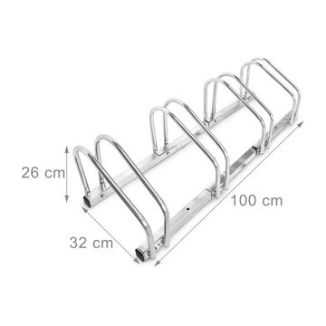 relaxdays Fahrradständer 2 x Fahrradständer 4 Fahrräder Stahl 1m