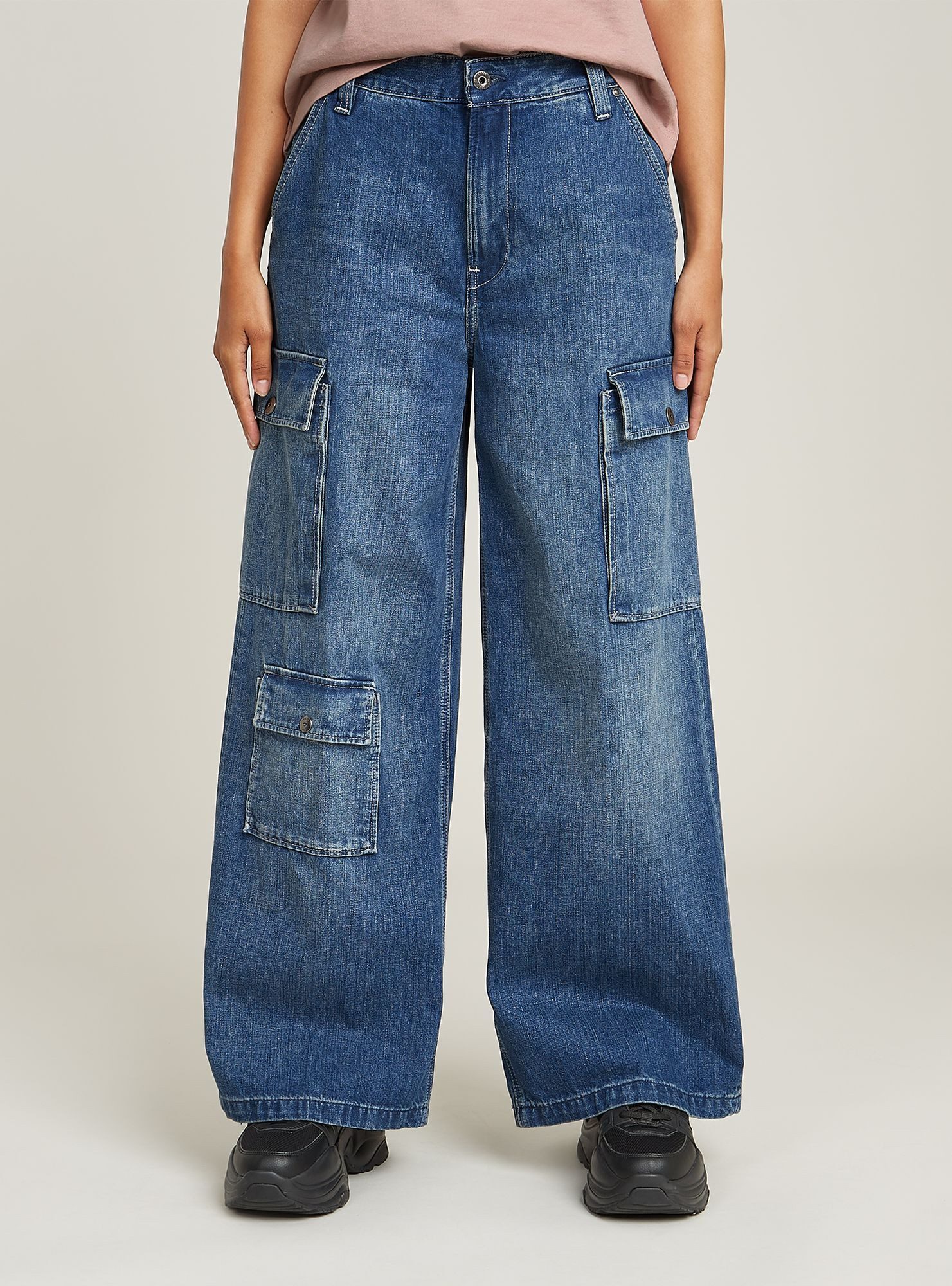 5-Pocket-Jeans Mega Cargohose Denim