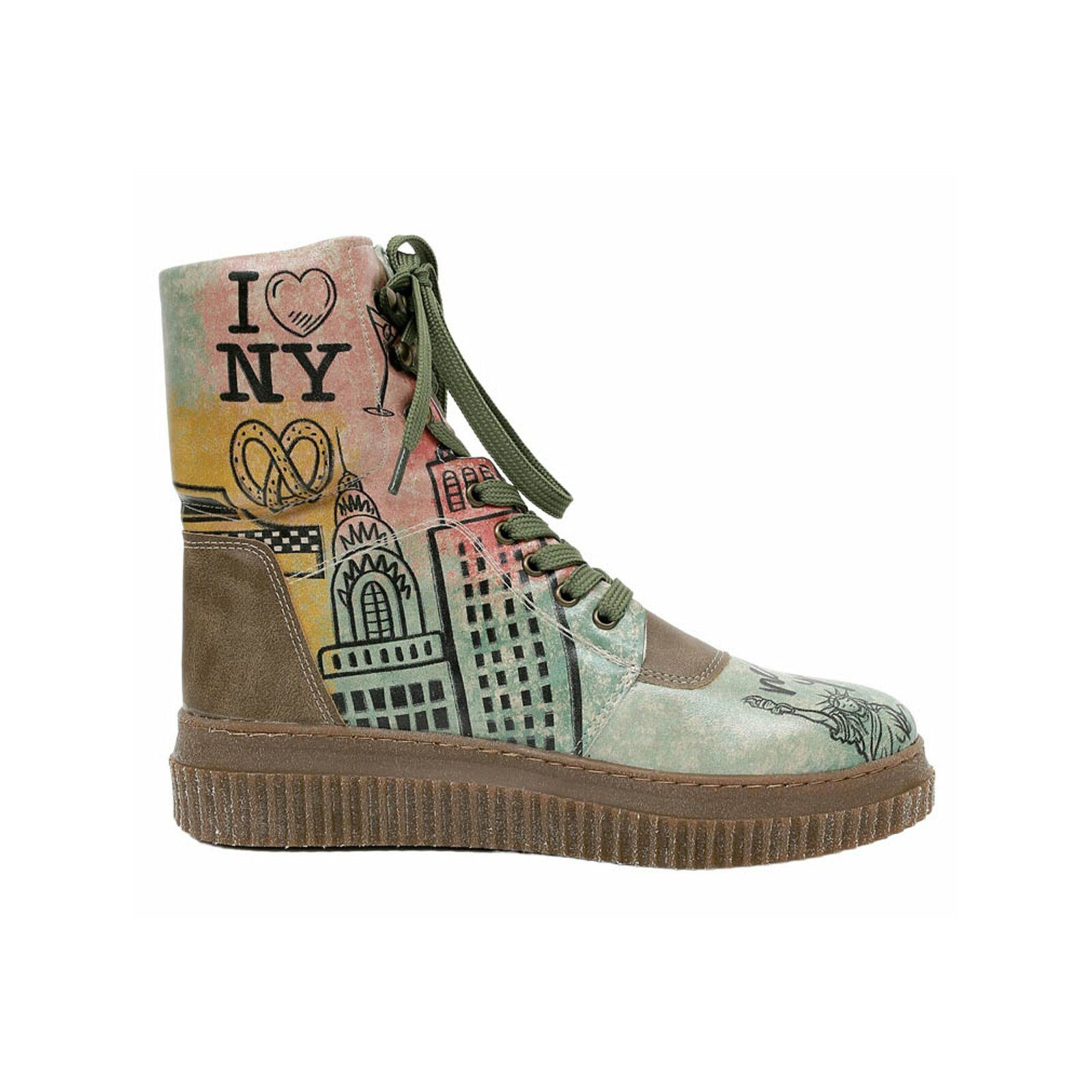 DOGO Future High Top Boots New York Damen Stiefeletten Schnürboots Handgefertigt