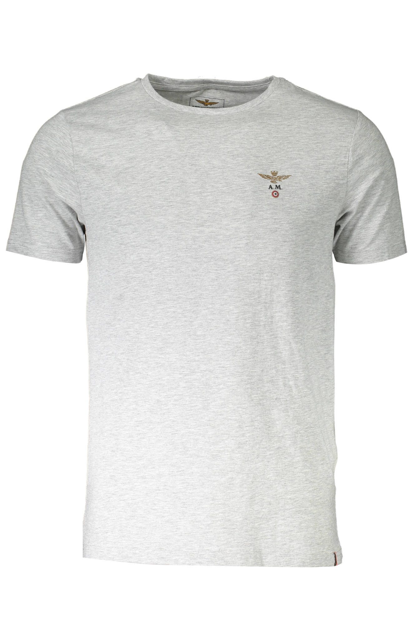 Aeronautica Militare T-Shirt Erweiterbares Herren T-Shirt Grau - Kurzarm &