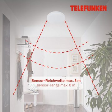 Telefunken LED Deckenleuchte 601506TF, LED fest verbaut, Neutralweiß, Deckenleuchte Sensor 12W 1200lm 4000K Ø 29cm