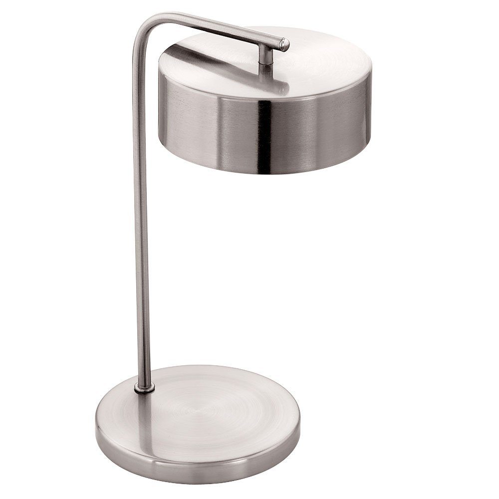 EGLO LED Tischleuchte, LED-Leuchtmittel fest verbaut, Warmweiß, LED Tischlampe Schreibtischleuchte Metall silber