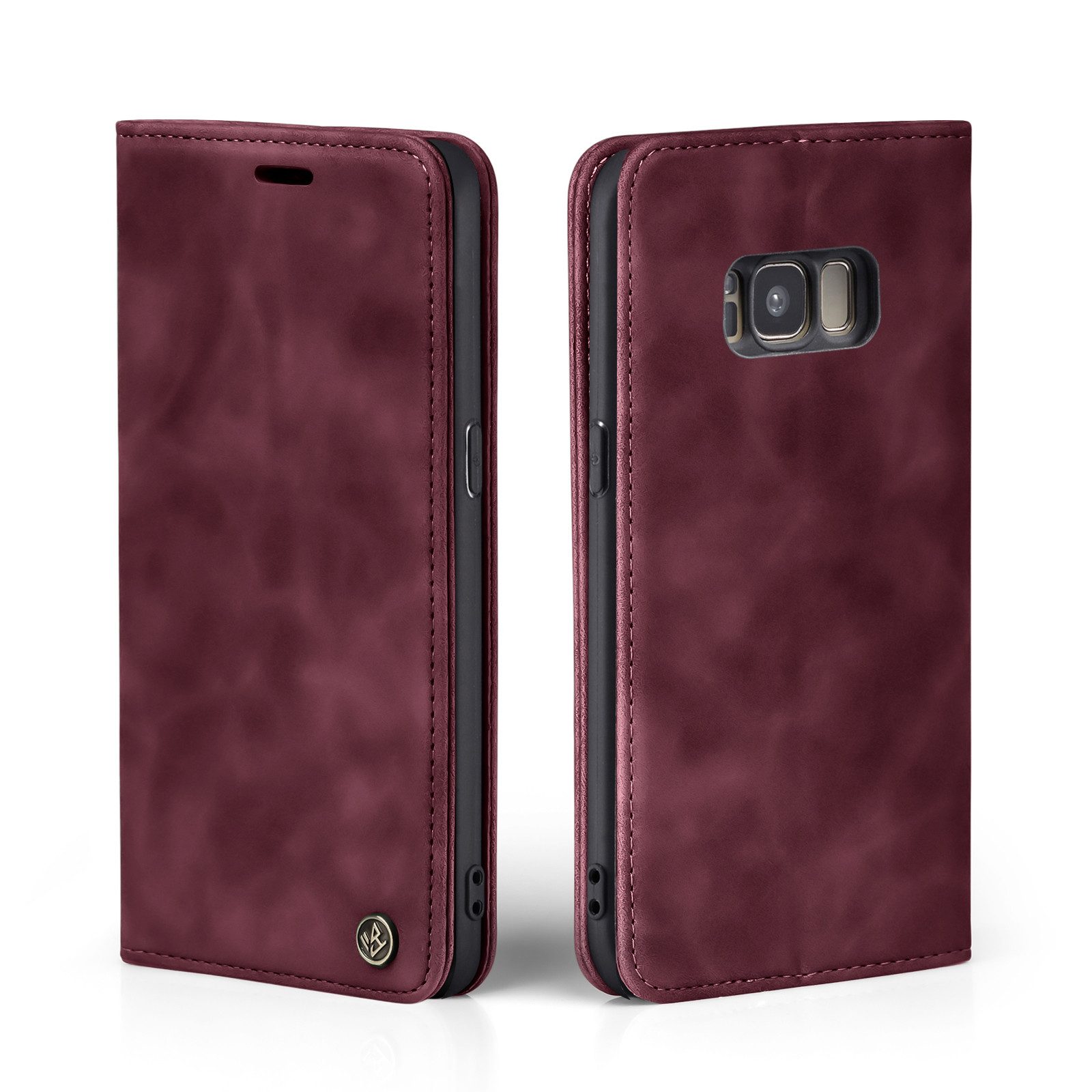 Tec-Expert Handyhülle Tasche Hülle für Samsung Galaxy S8 5.8 Zoll, 5.8, Cover Klapphülle Case mit Kartenfach Fliphülle aufstellbar