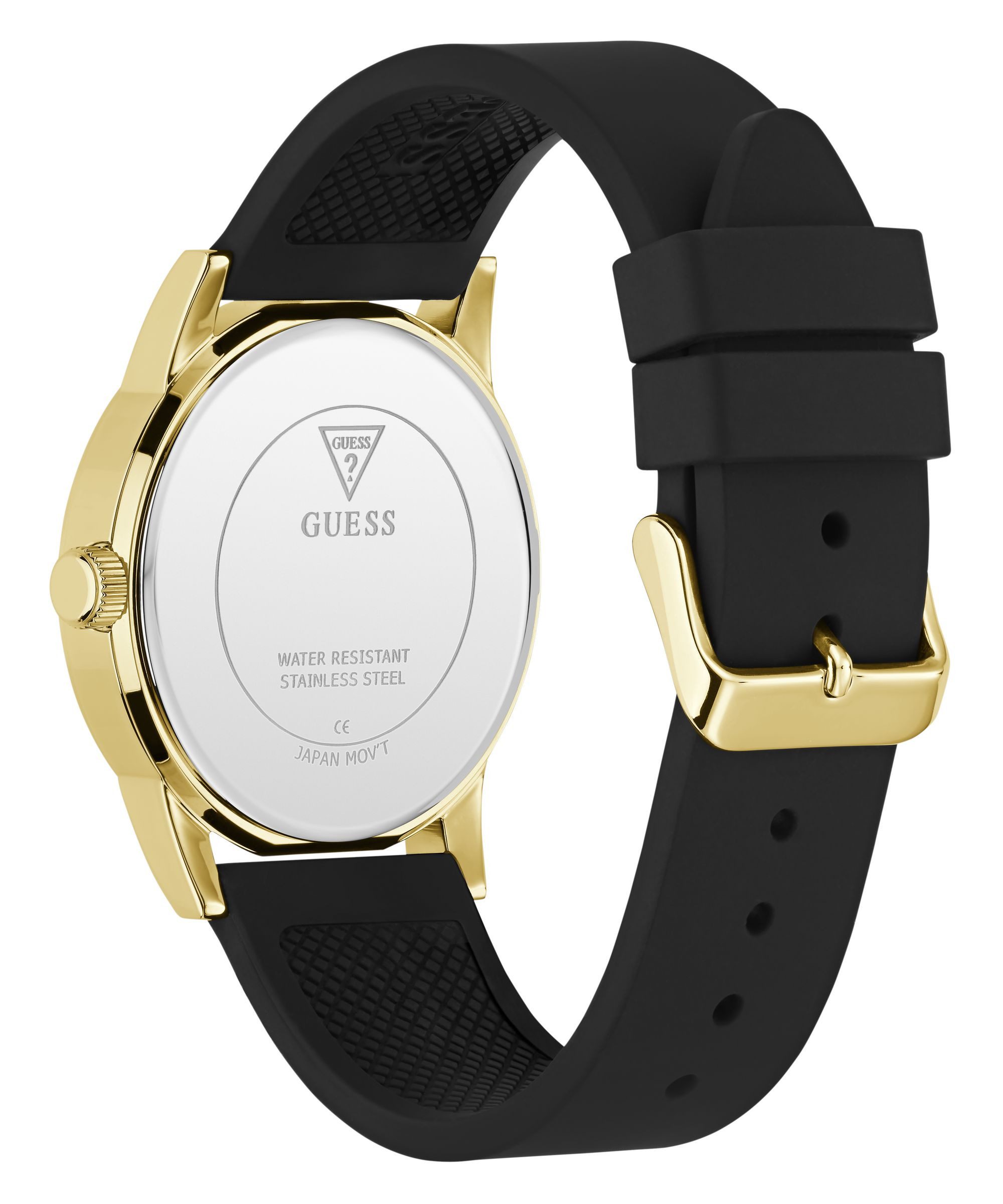 Guess Quarzuhr EMERSON GW1056G2, Armbanduhr, Herrenuhr, Silikonarmband, analog