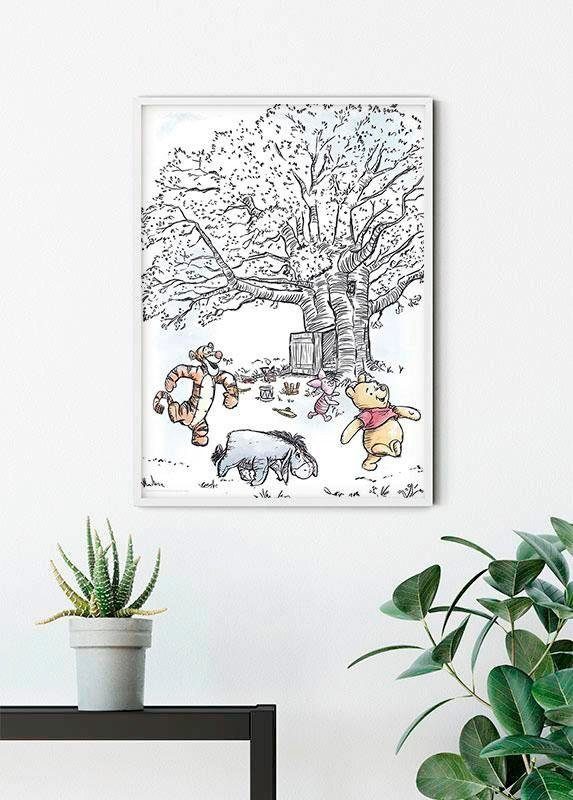 Komar Bild Winnie the Pooh Playground, Disney (1 St), Wandbild zur Dekoration im Kinderzimmer - ohne Rahmen