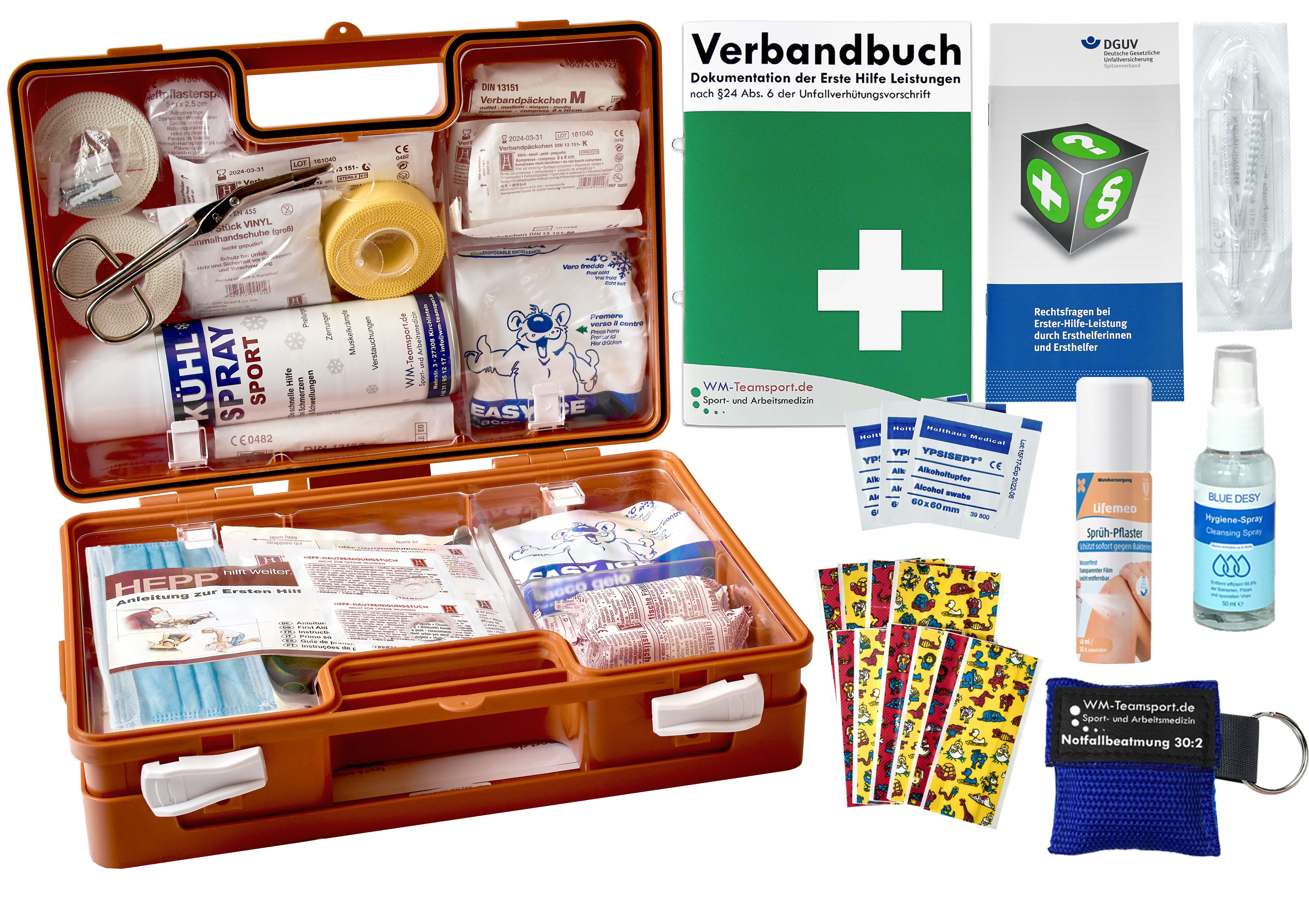 WM-Teamsport Erste-Hilfe-Koffer Sport-Sanitätskoffer S2 PLUS - Erste-Hilfe DIN 13157 inkl. DIN 13164