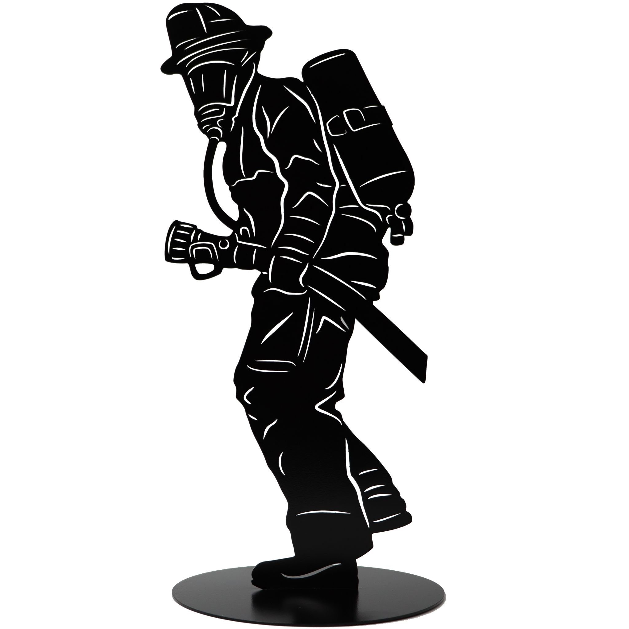 Rostikal Dekoobjekt Metall Feuerwehrmann Figur schwarz günstig online kaufen