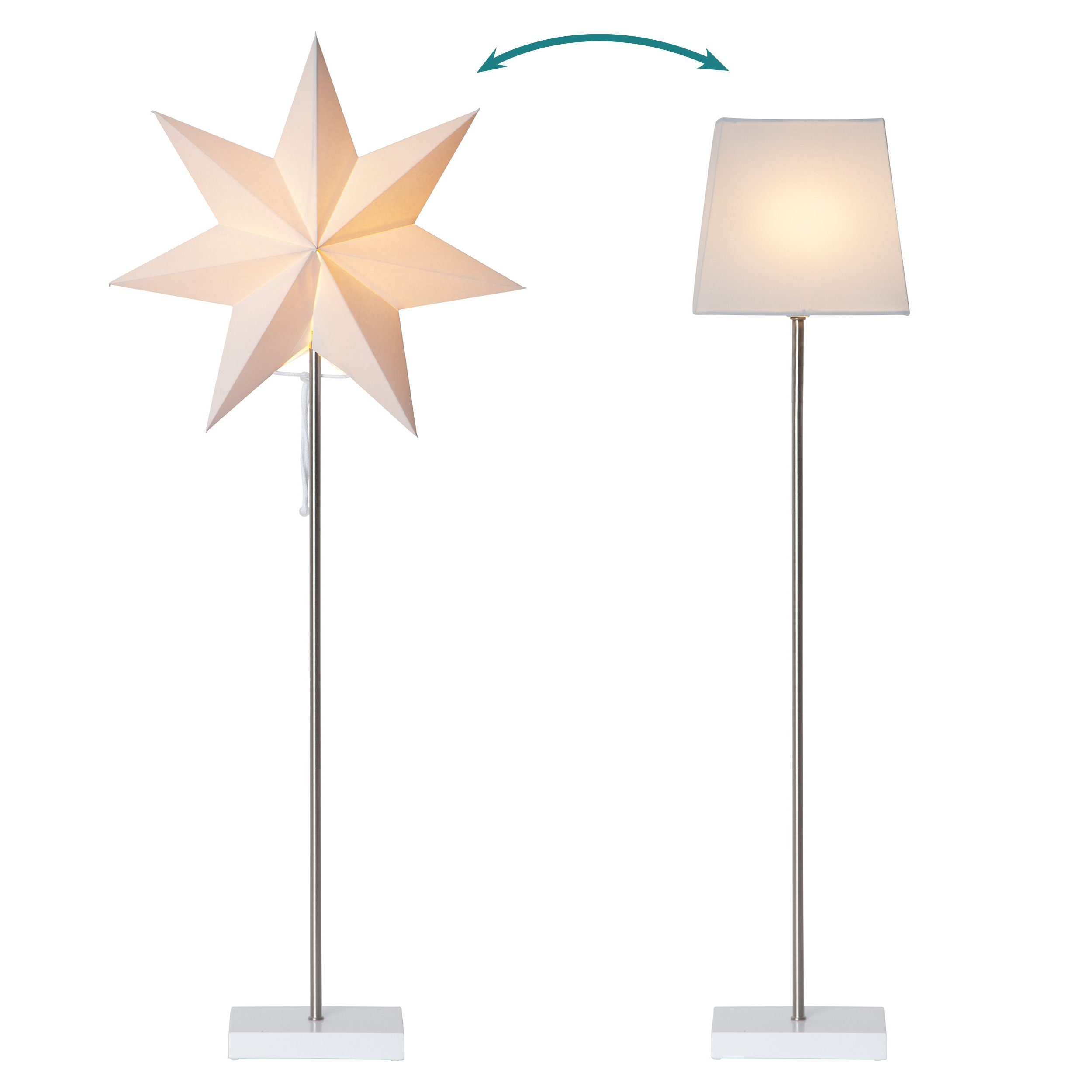 STAR TRADING LED Dekolicht Moa, Star Trading Stehlampe mit Wechselschirm Moa von Star Trading, 3D Papi