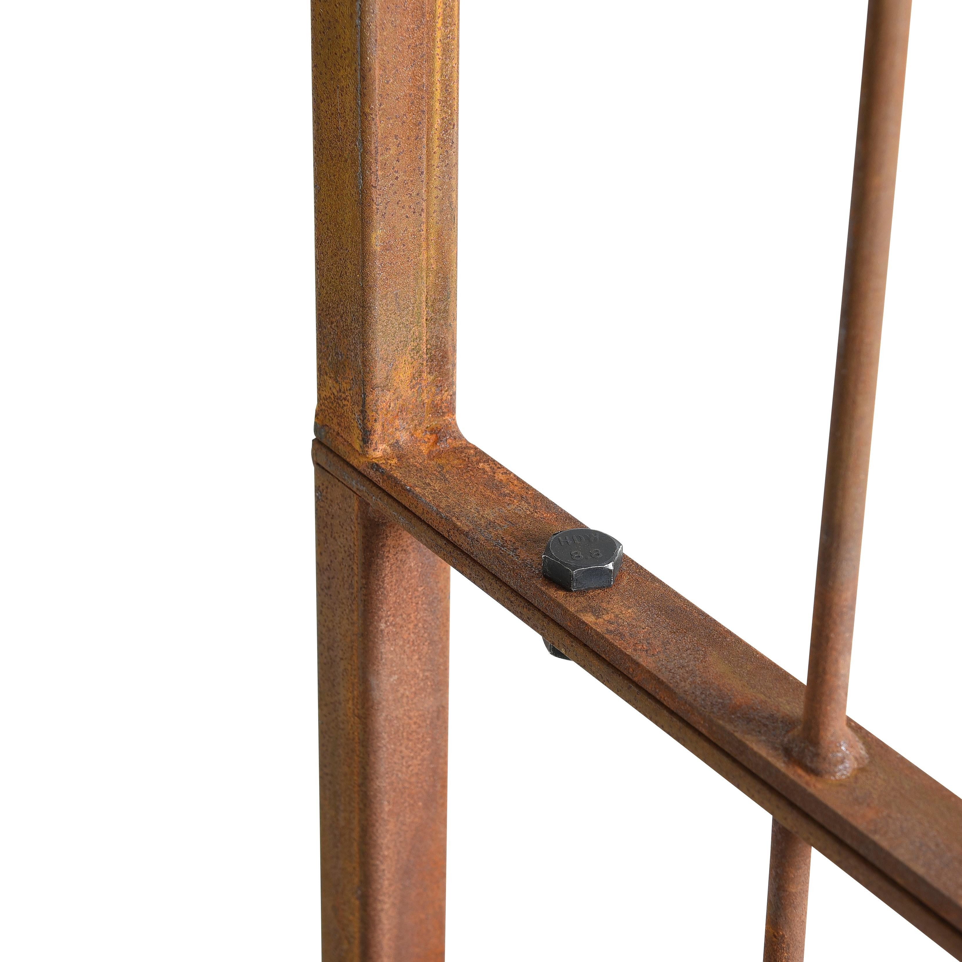 ESTEXO Rankgitter Rosenspalier Rosenbogen Torbogen 140 cm Rankhilfe Rost Metall Klette – Bild 3 von 5