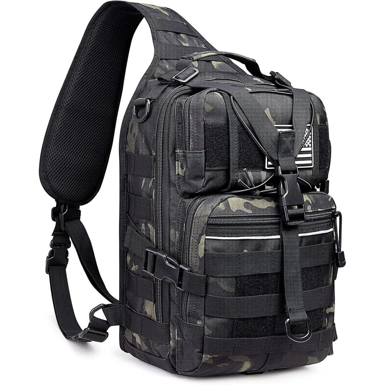 Sportrucksack Tactical Sling Rucksack Groß Militär Umhängetasche Outdoor Camping