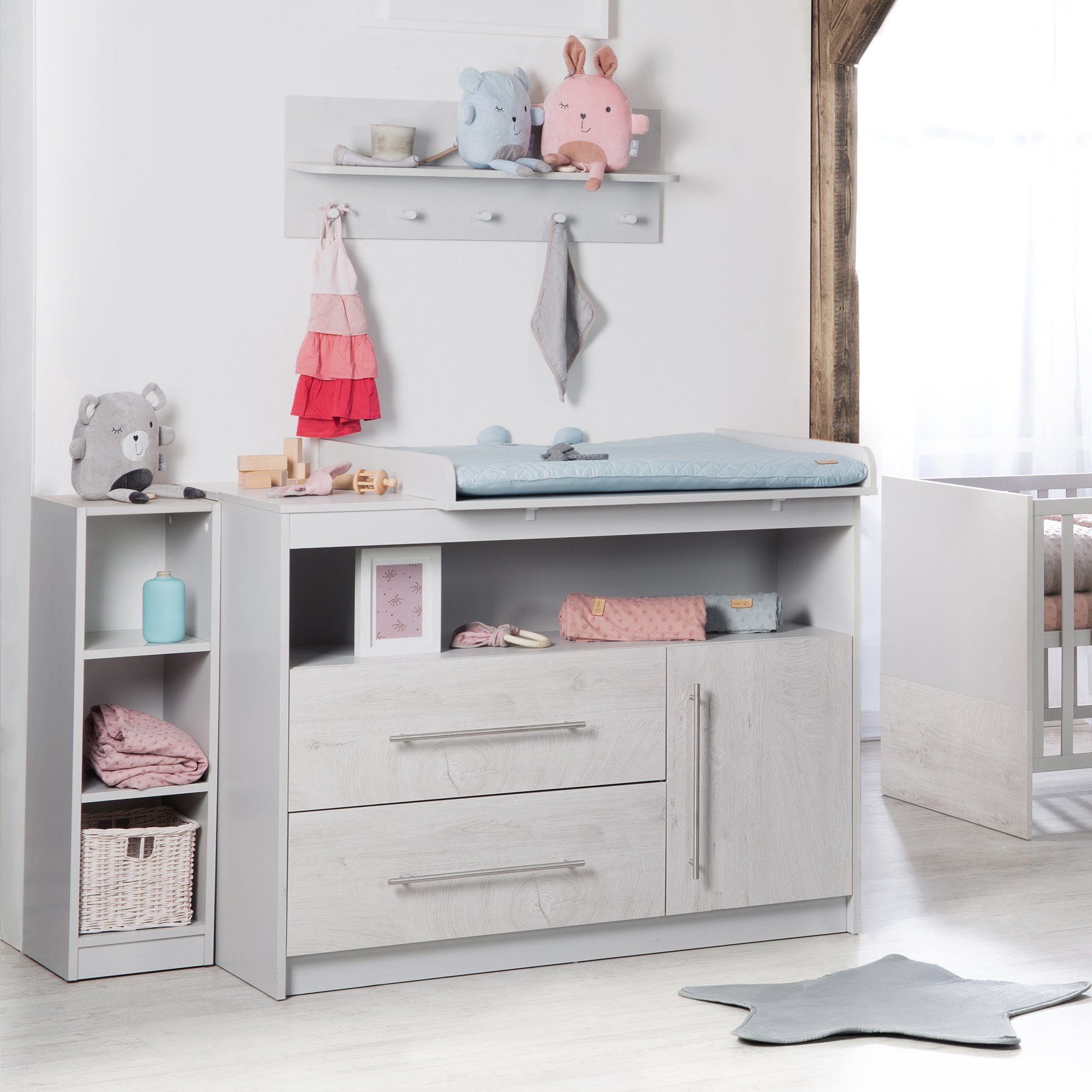 roba® Seitenregal Maren 2, Lichtgrau / günstig online kaufen