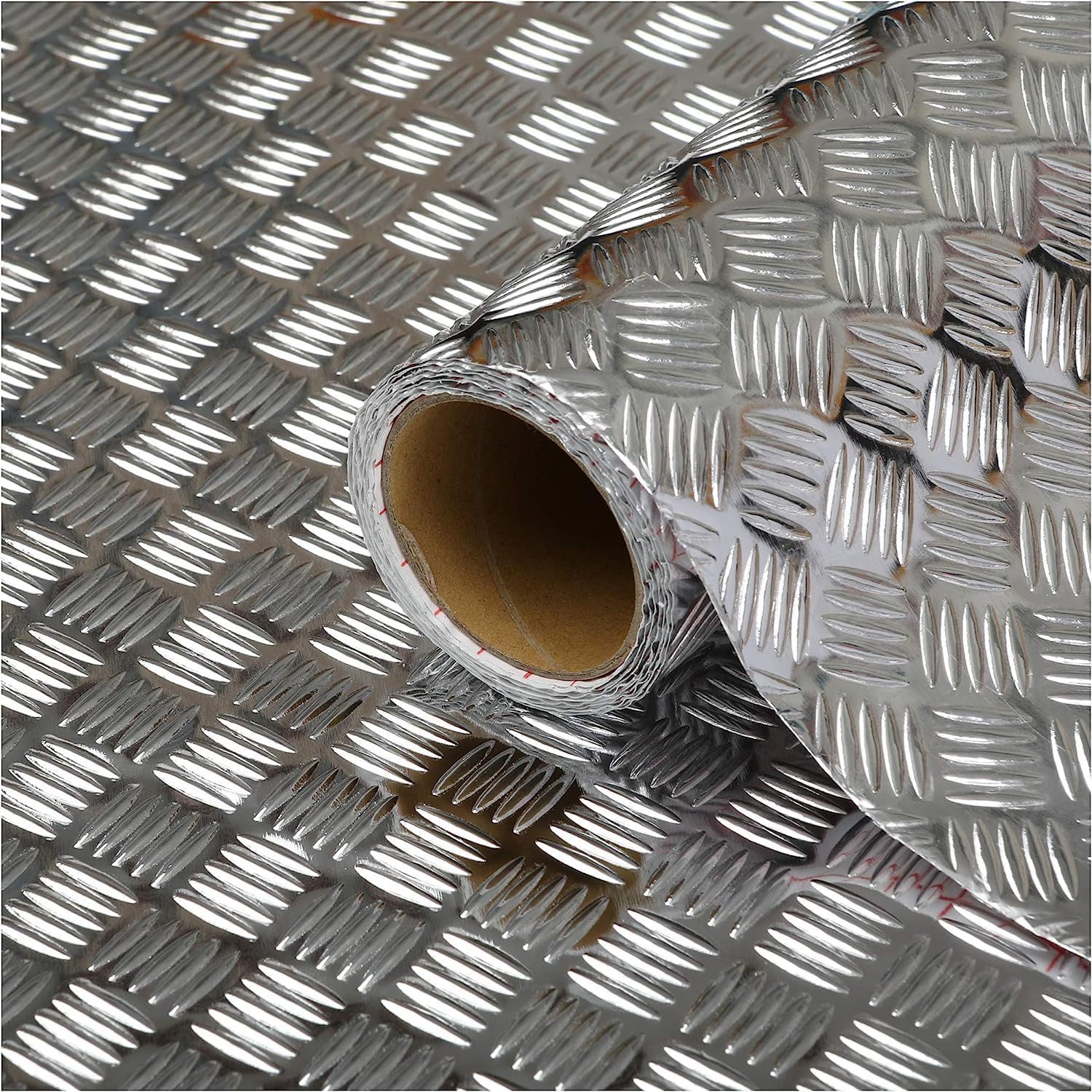 d-c-fix Möbelfolie Riffelblech selbstklebende Dekofolie Metallic Klebefolie Möbel Küche, Metallicfolie mit spürbar geprägter Oberfläche – Bild 5 von 5