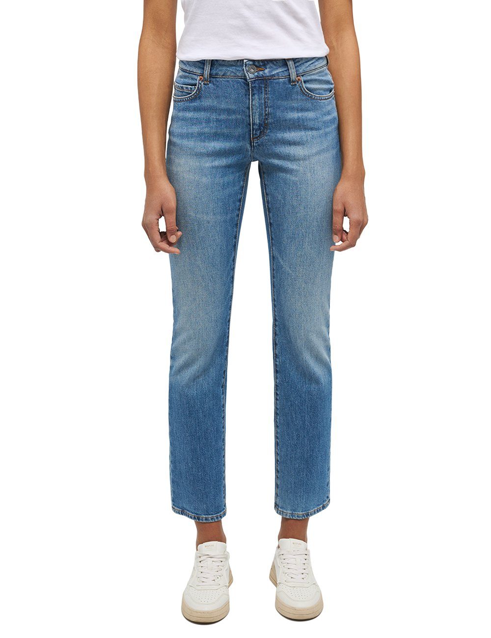 Mustang Damen Jeans CROSBY Relaxed Slim Fit - Blau - Mid Blue Denim günstig online kaufen