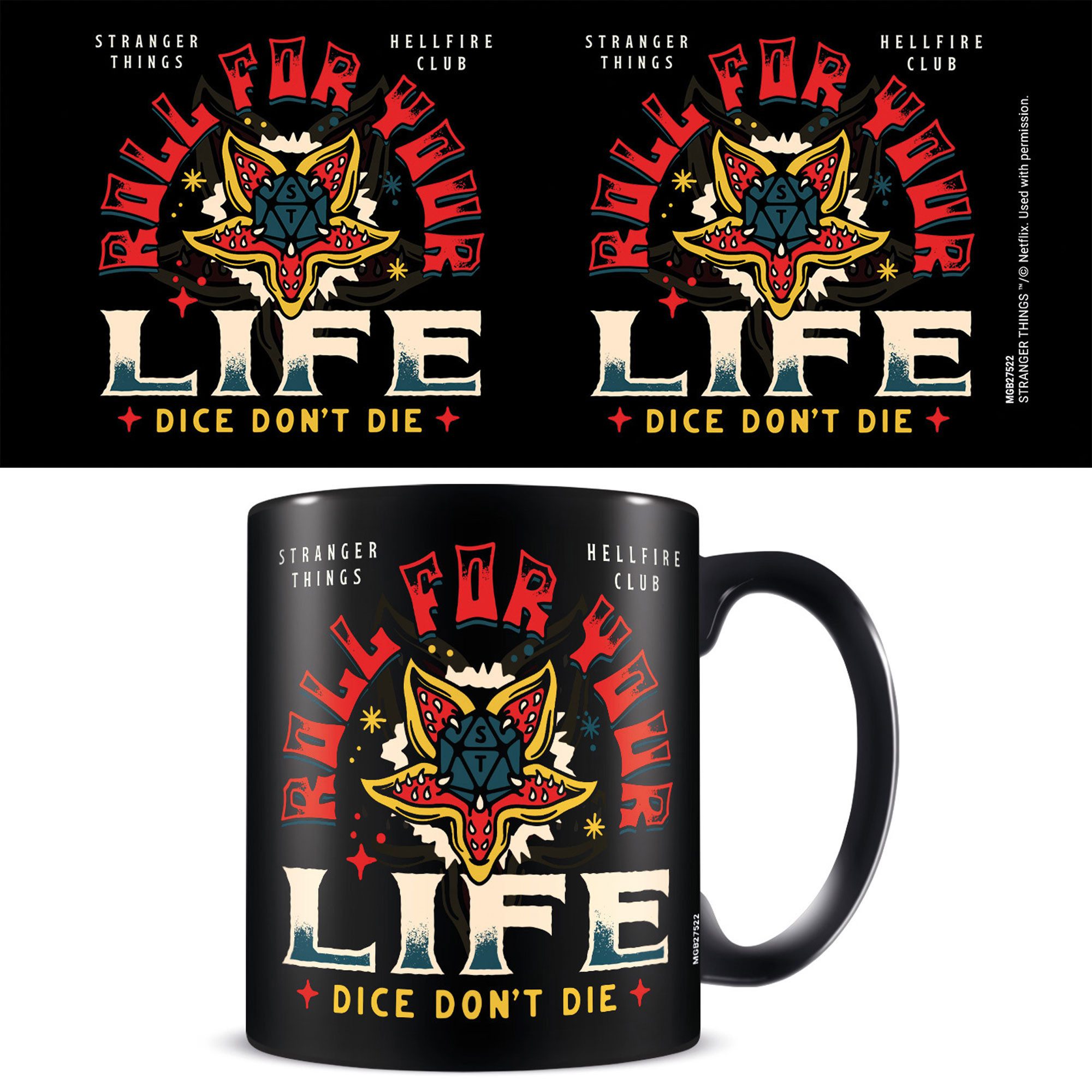 Tasse Stranger Things - Lizenz Tassen 3D - 4 - Hellfire - black