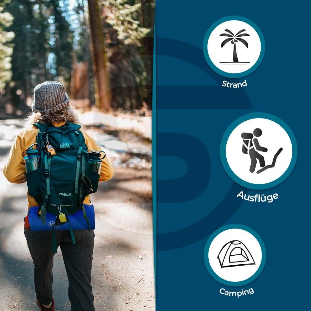 Sportisfaction Isomatte Isomatte Selbstaufblasend 600g Ultraleicht Campingmatte 190x58x5cm, Ergonomische Wabenstruktur Robuste Isomatte für Outdoor & Wandern