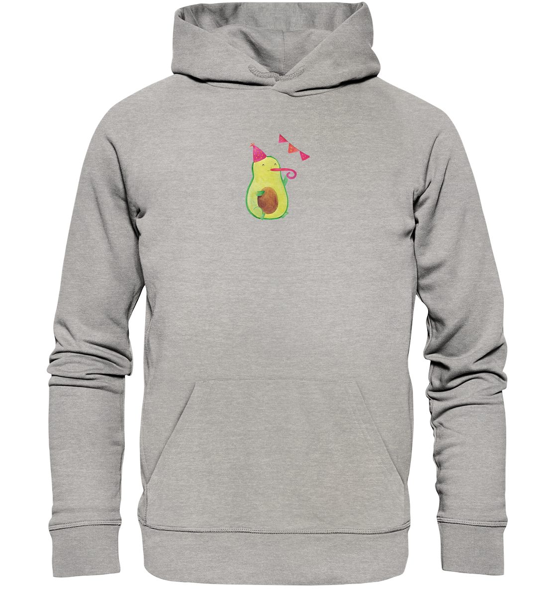 MR. & MRS. PANDA Hoodie Größe XS Avocado Party - Heather Grey - Geschenk, Gesund, Männer Hood (1-tlg) Besonders weich mehr