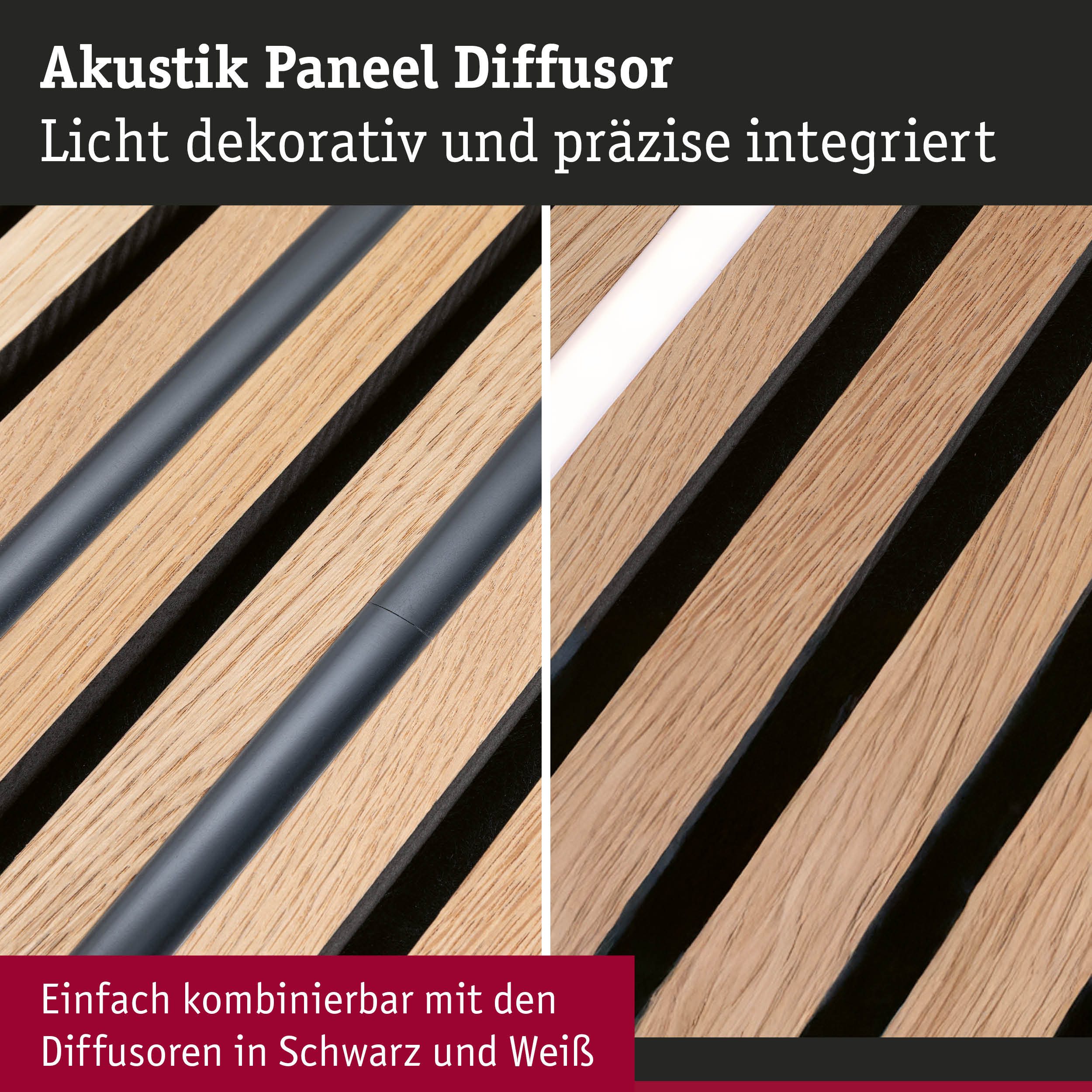 Paulmann LED Stripe LED Strip Akkustik Paneel Erweiterung Erweiterung 2,4m 3000K Schwarz – Bild 5 von 5