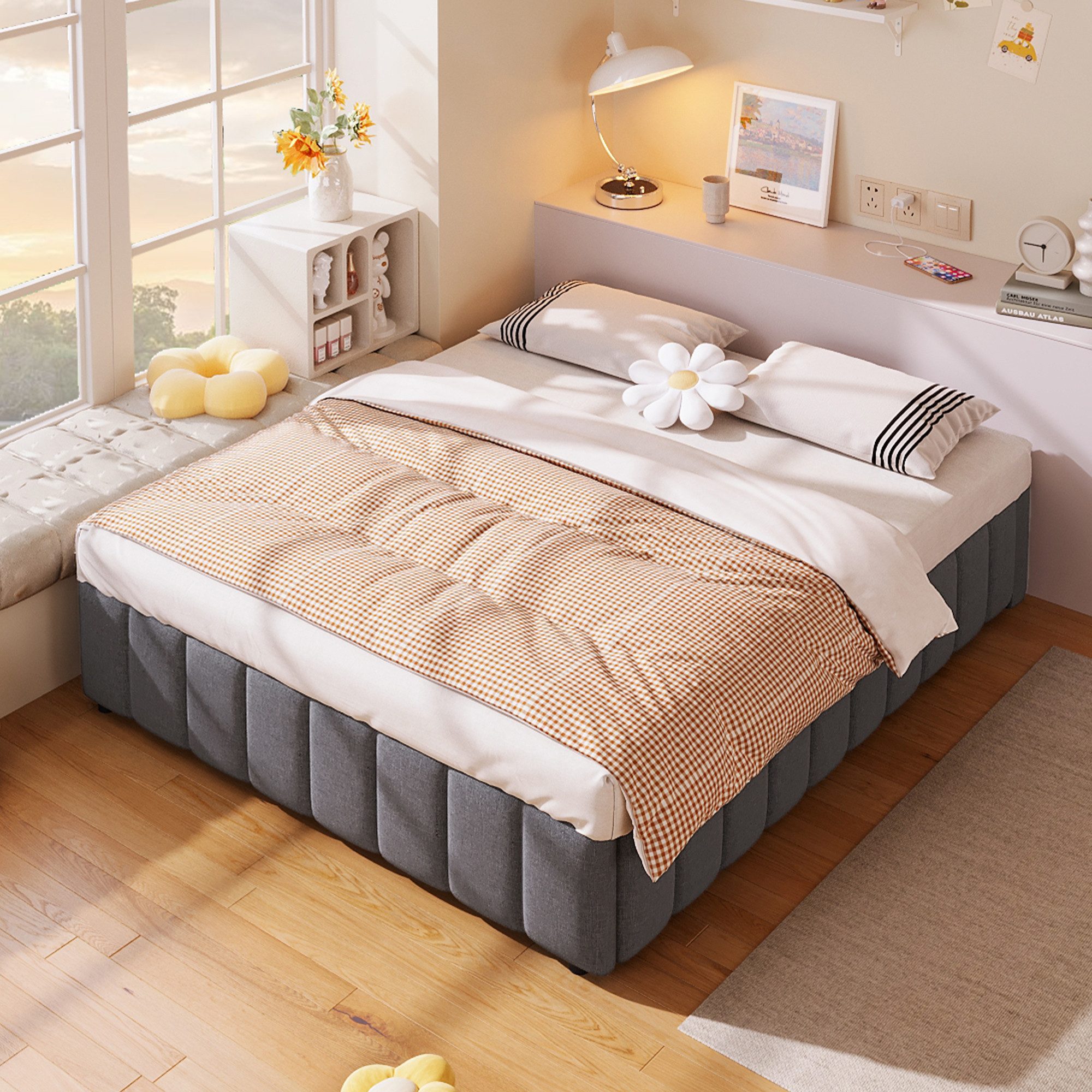 STILVORA Polsterbett Tagesbett 140×200 Stauraumbett Jugendbett mit Stauraum günstig online kaufen