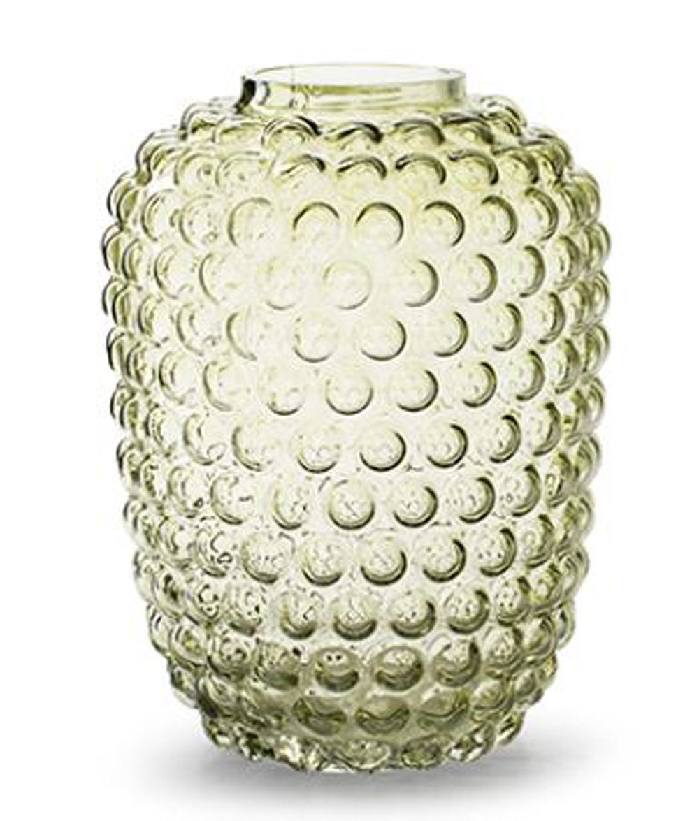 D14 H19 St) hell (1 cm Glas Dekovase Bobble grün Annimuck Vase