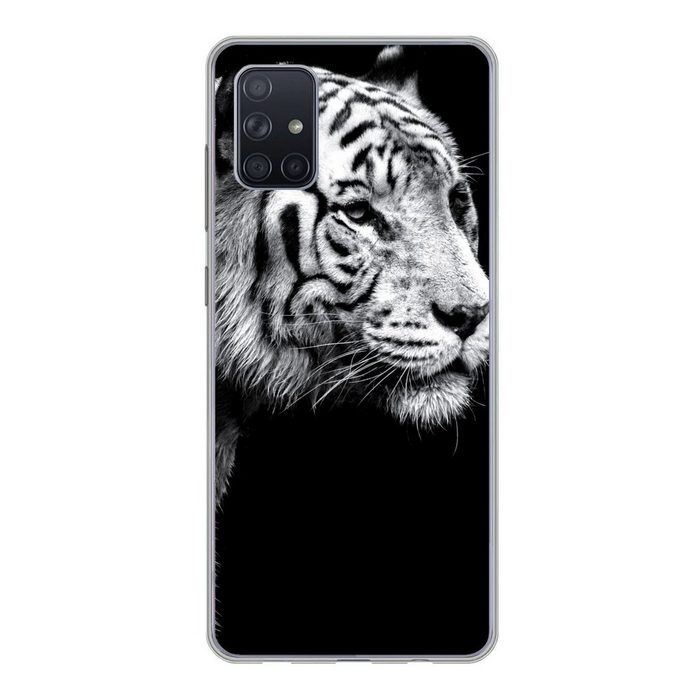 MuchoWow Handyhülle Tiger - Wilde Tiere - Licht Phone Case Handyhülle Samsung Galaxy A71 Silikon Schutzhülle