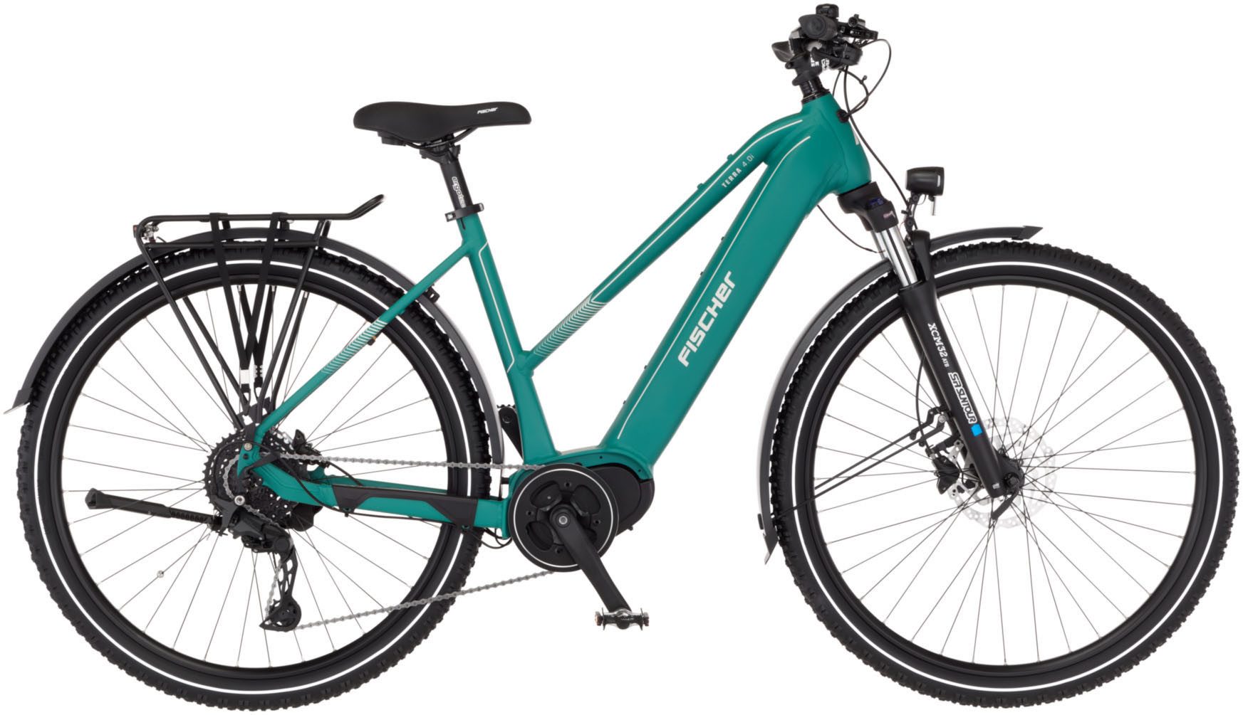 FISCHER Fahrrad E-Bike Trekkingrad TERRA 4.0i 630 45, 10 Gang Shimano CUES Schaltwerk, Mittelmotor, 630 Wh, (mit Akku-Ladegerät, mit Werkzeug)