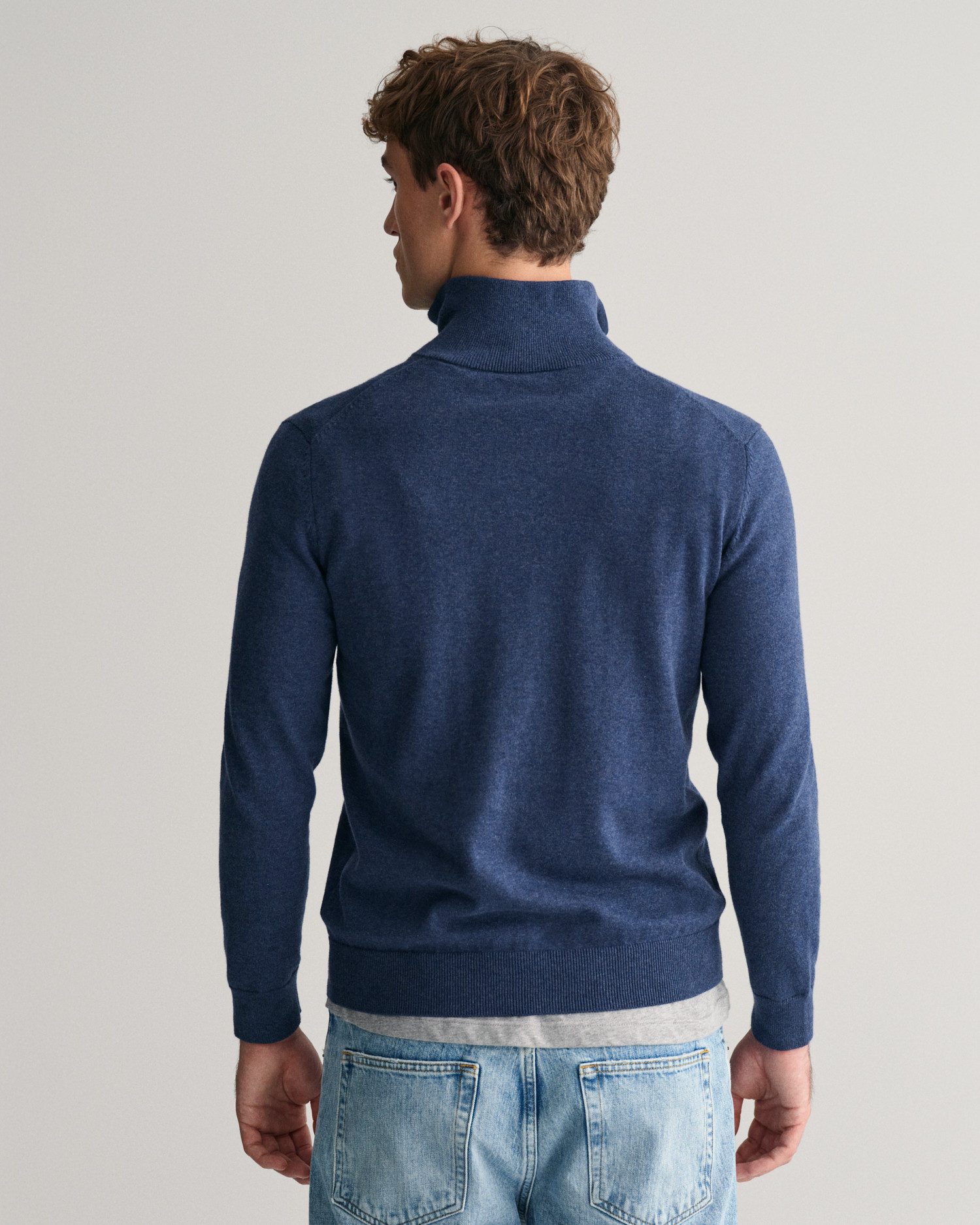 Gant Troyer CLASSIC COTTON HALF ZIP mit gerippten Details