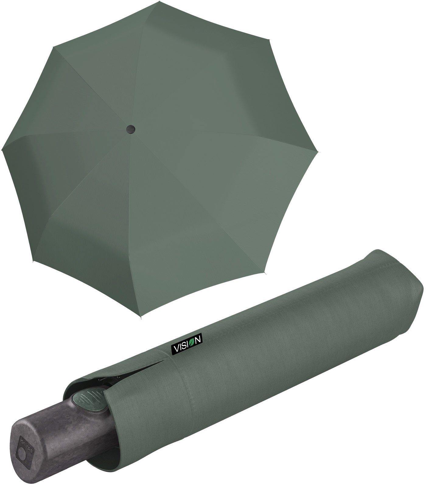 Knirps® für umweltfreundliche grün Neuheit und Schirm Damen Taschenregenschirm Herren, nachhaltiger, die stabiler