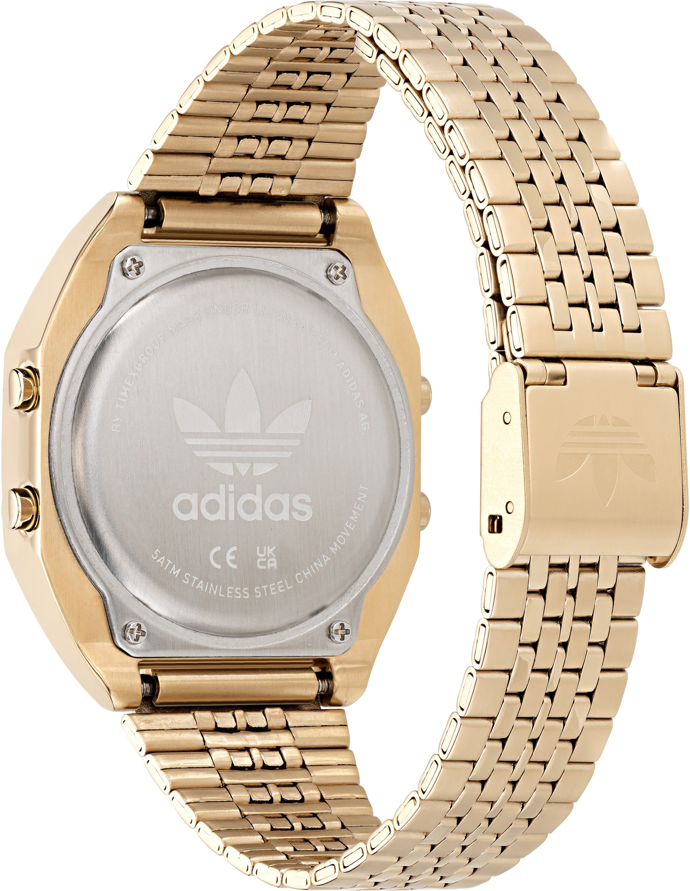 adidas Originals Digitaluhr DIGITAL TWO AOST220712I, Armbanduhr, Quarzuhr, Damenuhr, Herrenuhr, unisex, Edelstahlarmband