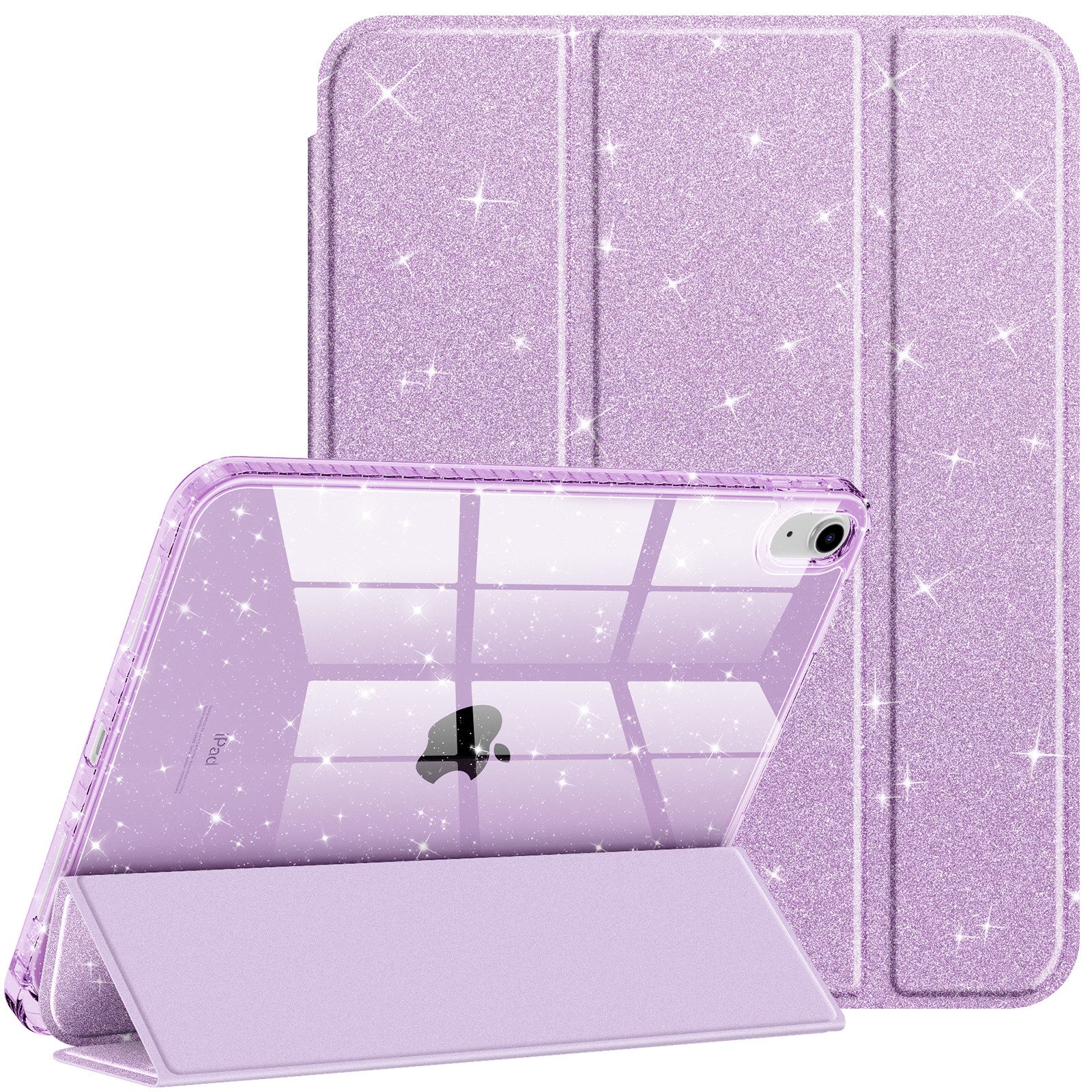 Fintie Tablet-Hülle für iPad 11 Generation 11 Zoll 2025(A16), iPad 10 Generation 2022, mit Stifthalter, Glitzernde Stoßfeste Case mit Glänzende Rückseite