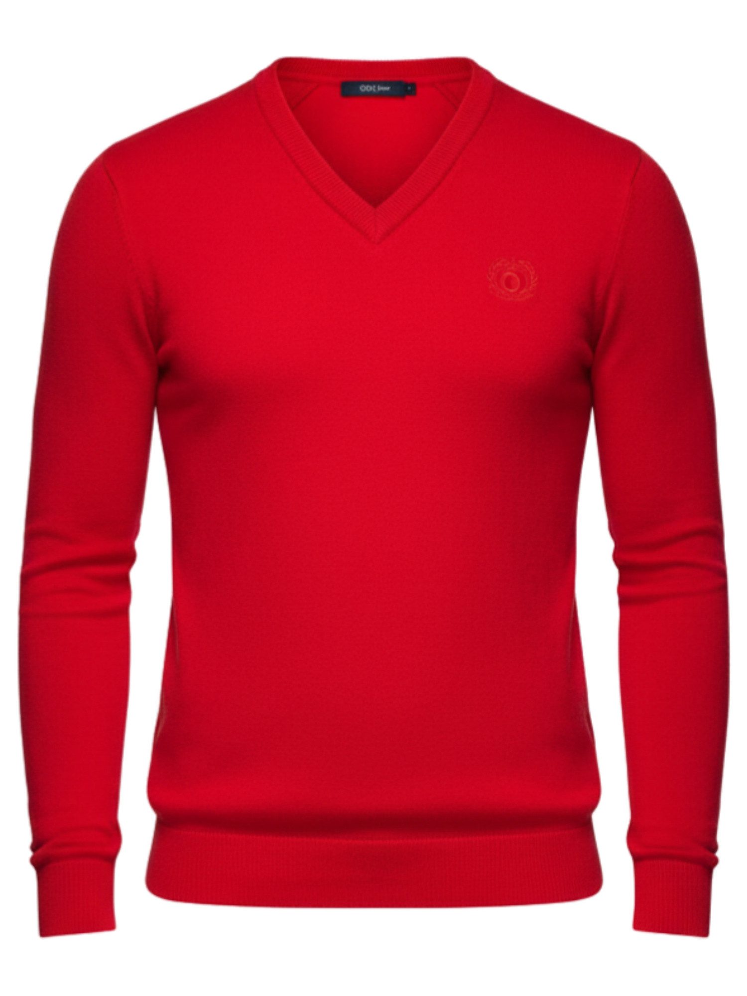 OMBRE V-Ausschnitt-Pullover Rot XXL