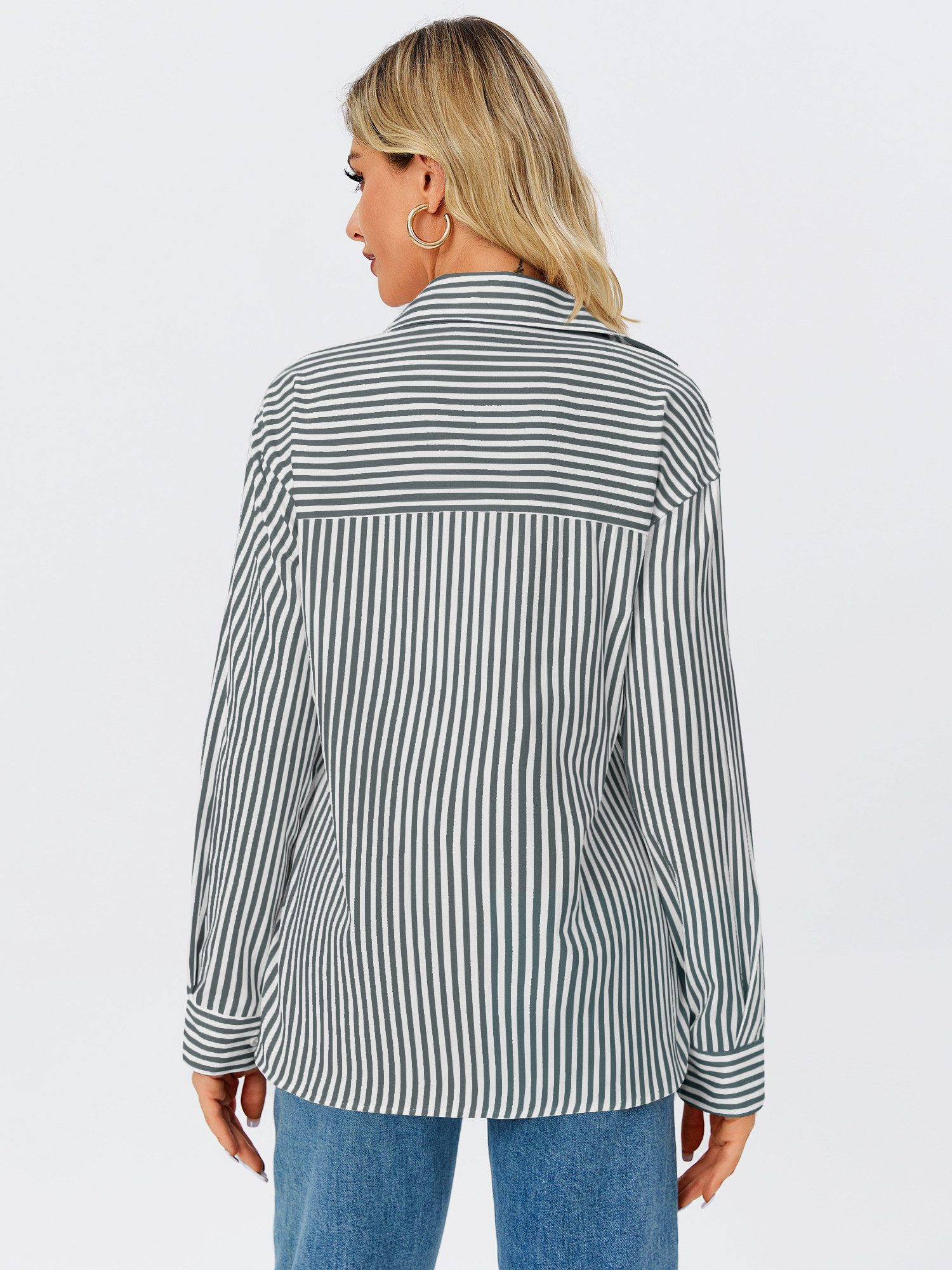 Imily Bela T-Shirt Damen Langarmshirt Gestreifter (Packung, 1-tlg., 1per-Pa günstig online kaufen