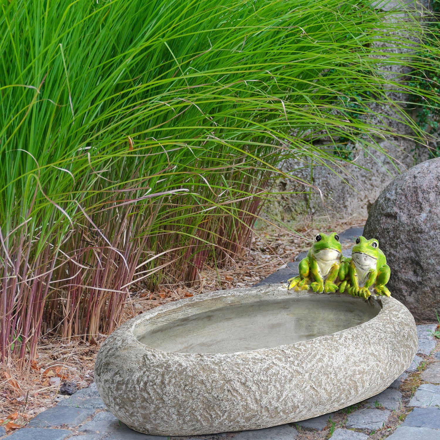 Vogeltränke Vogeltränke Frosch Wassertränke für Vögel Futterschale
