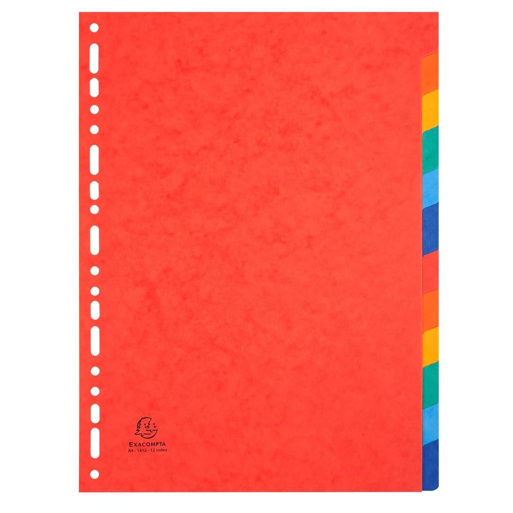 EXACOMPTA Aktenordner Exacompta Register A4 CSpan farbig 12tlg