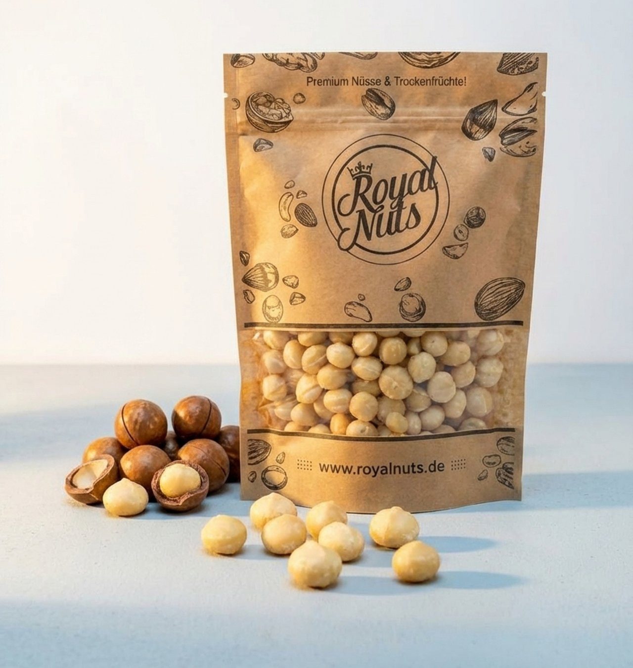 Royalnuts Genuss GmbH Nüsse 500g Macadamia Nüsse - Natur, Royalnuts