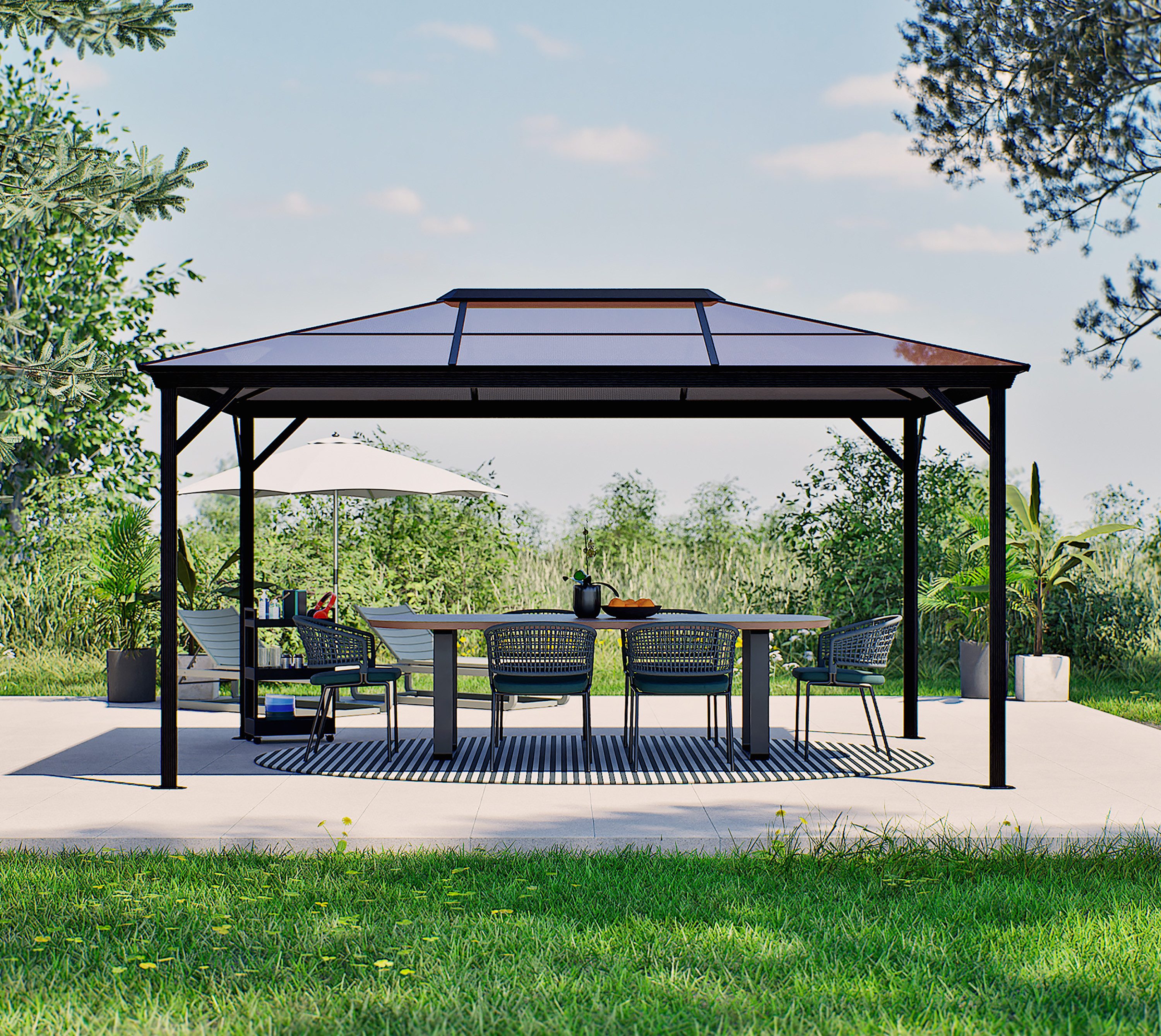 Sojag Pavillon Verona 10x14, BxT: 423x299 cm, inkl. Moskitonetze