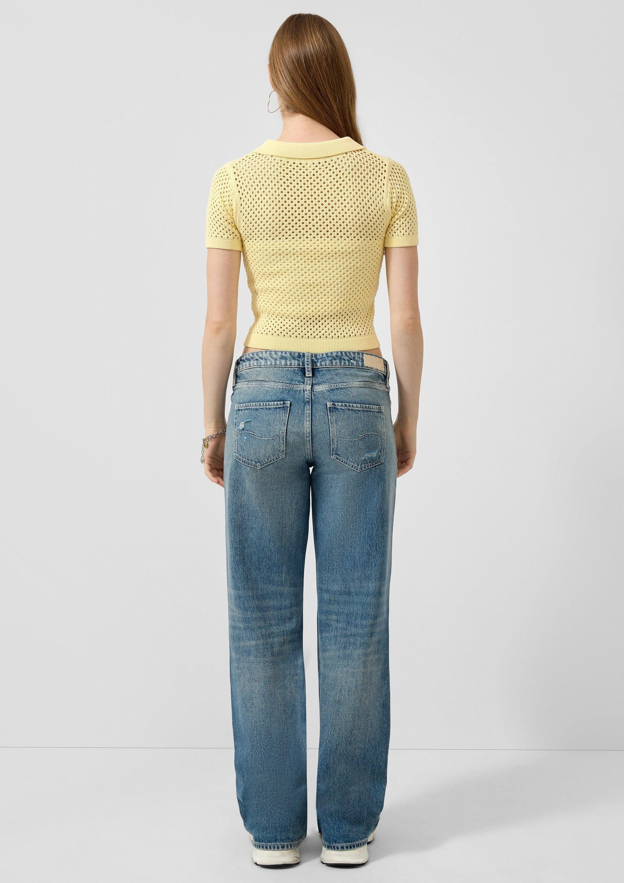 QS Weite Jeans Jeans-Hose CATIE Jeans Catie / Slim Fit / Mid Rise / Wide Leg