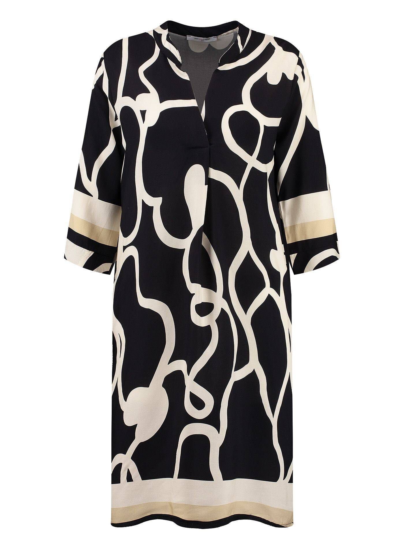 Key Largo Blusenkleid Damen Kleid WD STRUGGLE V-NECK (1-tlg) schwarz (15)
