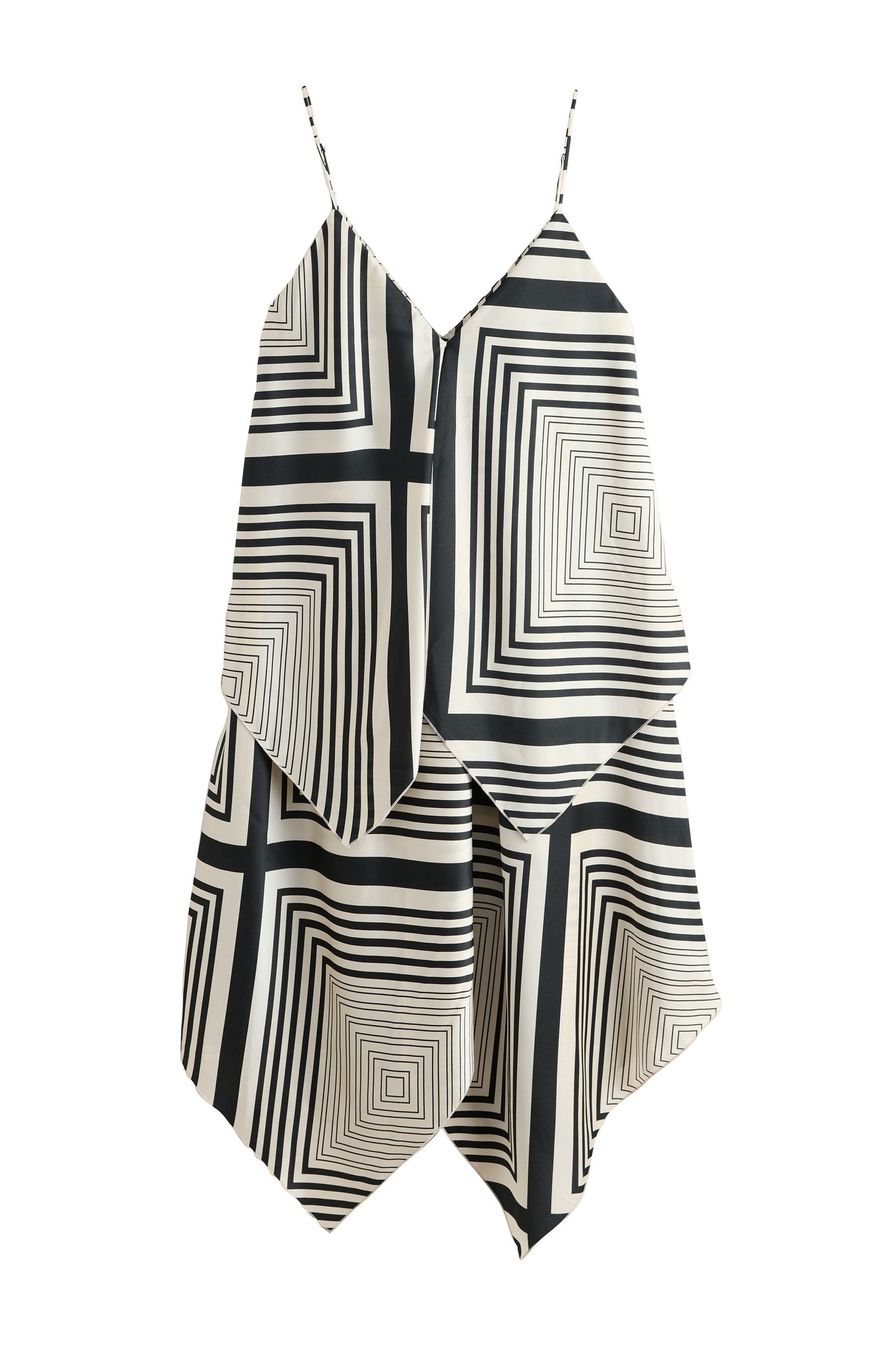 Next Midikleid Midikleid mit asymmetrischem Saum und Schal (1-tlg)