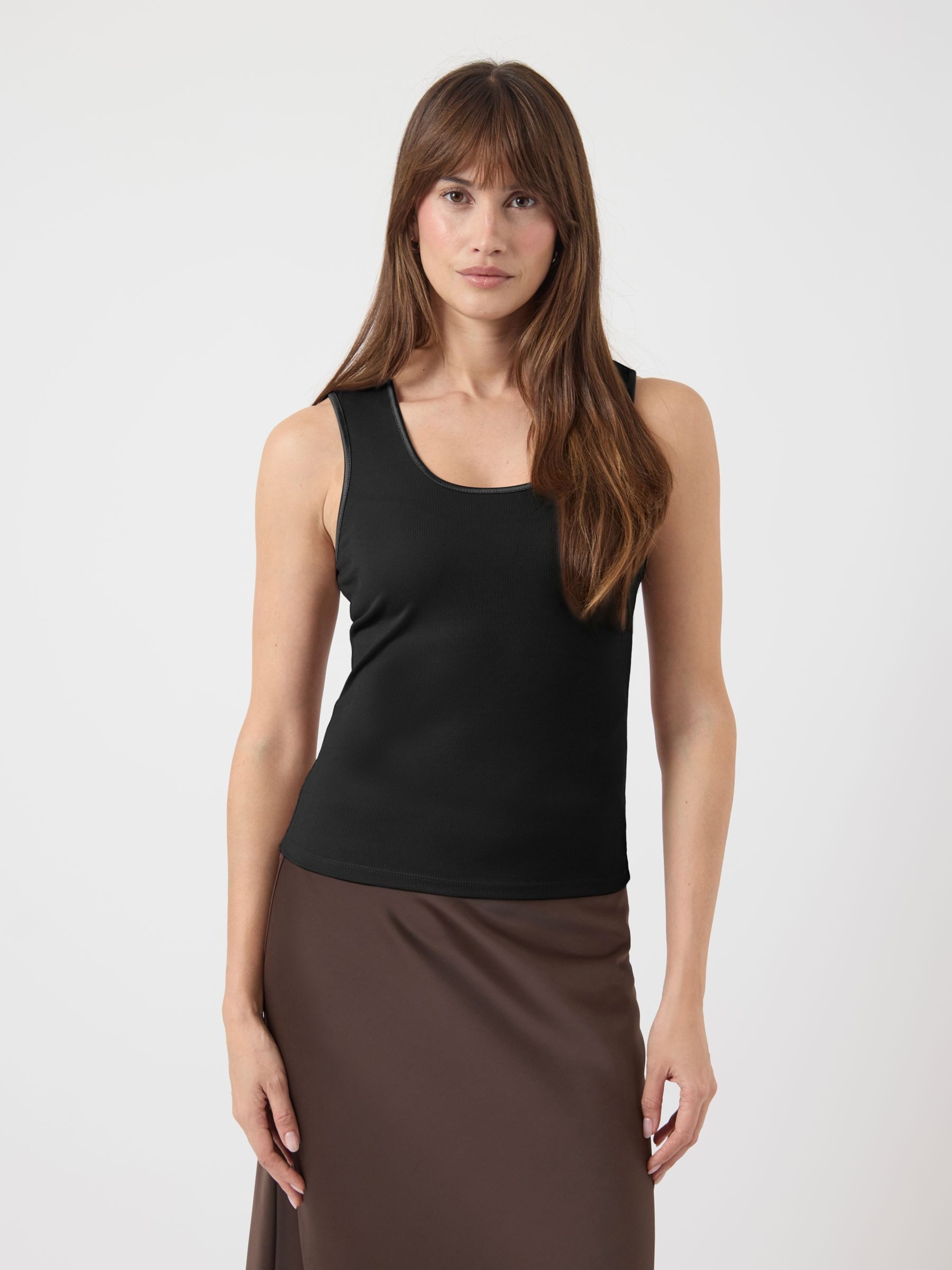 Y.A.S Tanktop YASPALOMA TANK TOP NOOS mit Satinpaspel