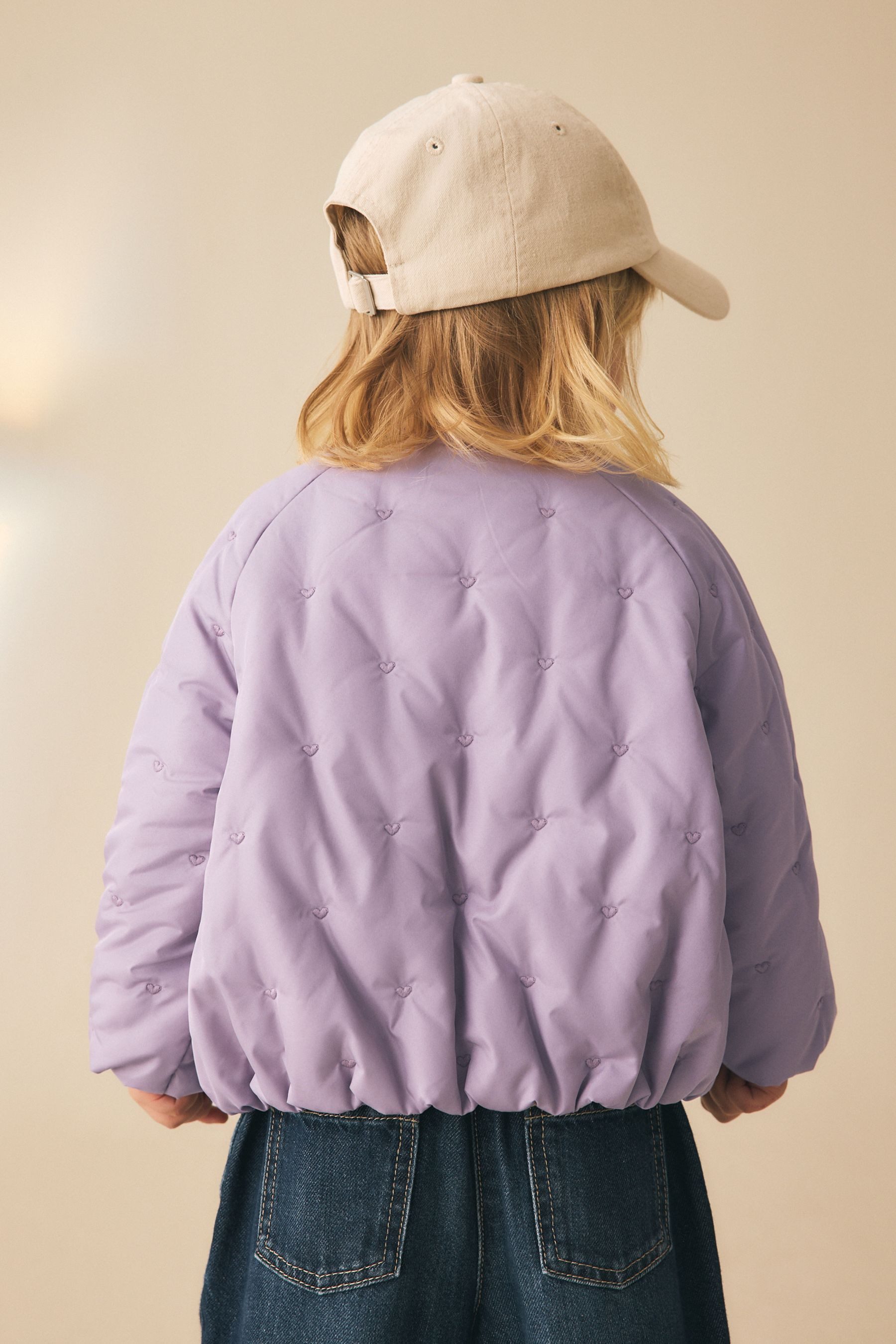 Next Steppjacke Wasserabweisender Mantel mit Ballonsaum (1-St)