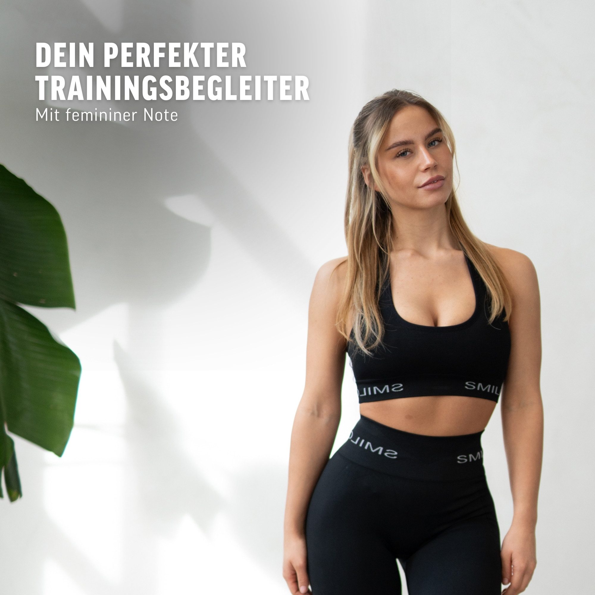 Smilodox Sport-BH Azura, Seamless Sport Top Rückenfrei Starker Halt Fitness Alltag Scrunch Bra ohne Bügel Atmungsaktiv Yoga Gym Bustier Schriftzug