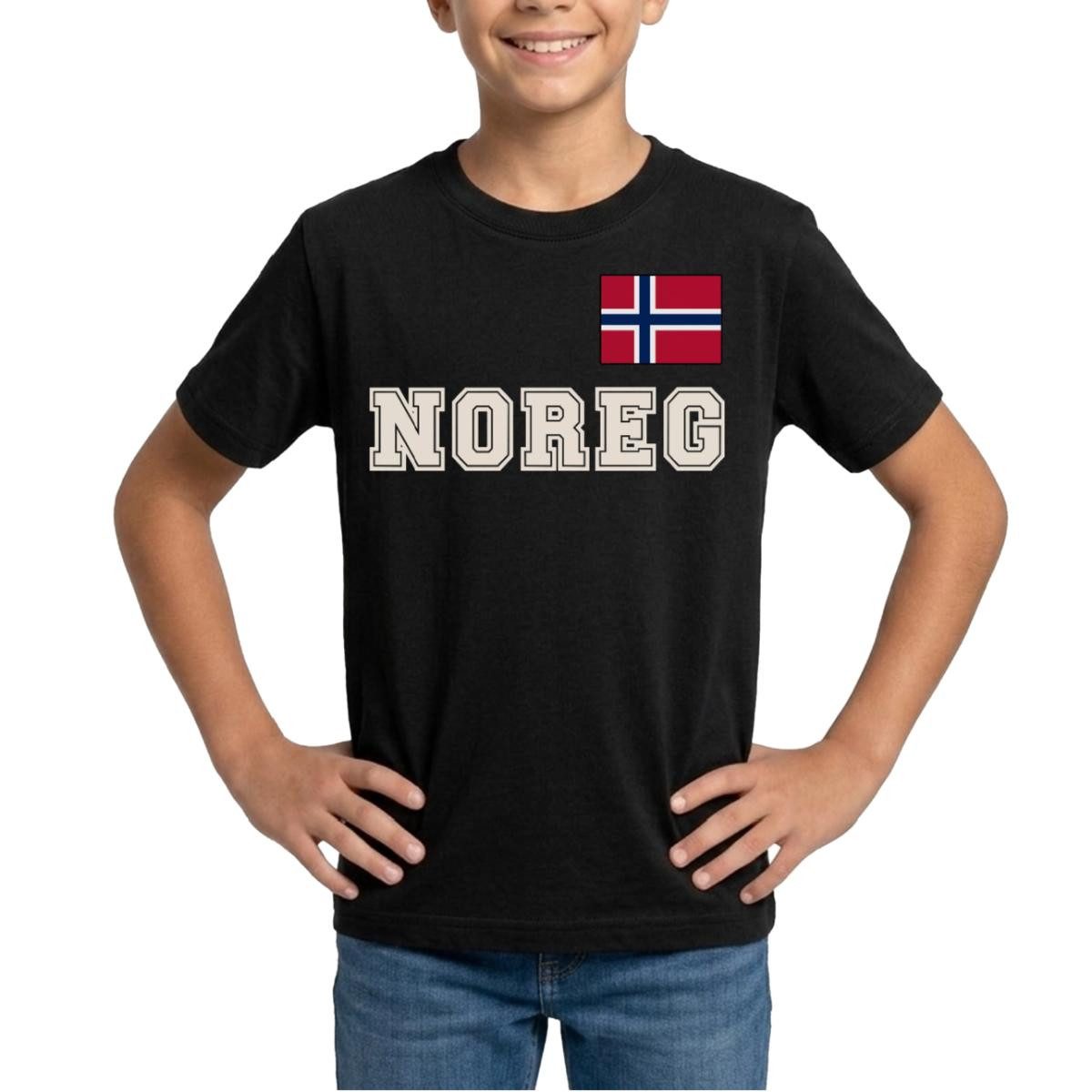 Spreadshirt T-Shirt Norwegen Trikot, Norwegen Fußball Flagge Teenager T-Shirt (1-tlg)
