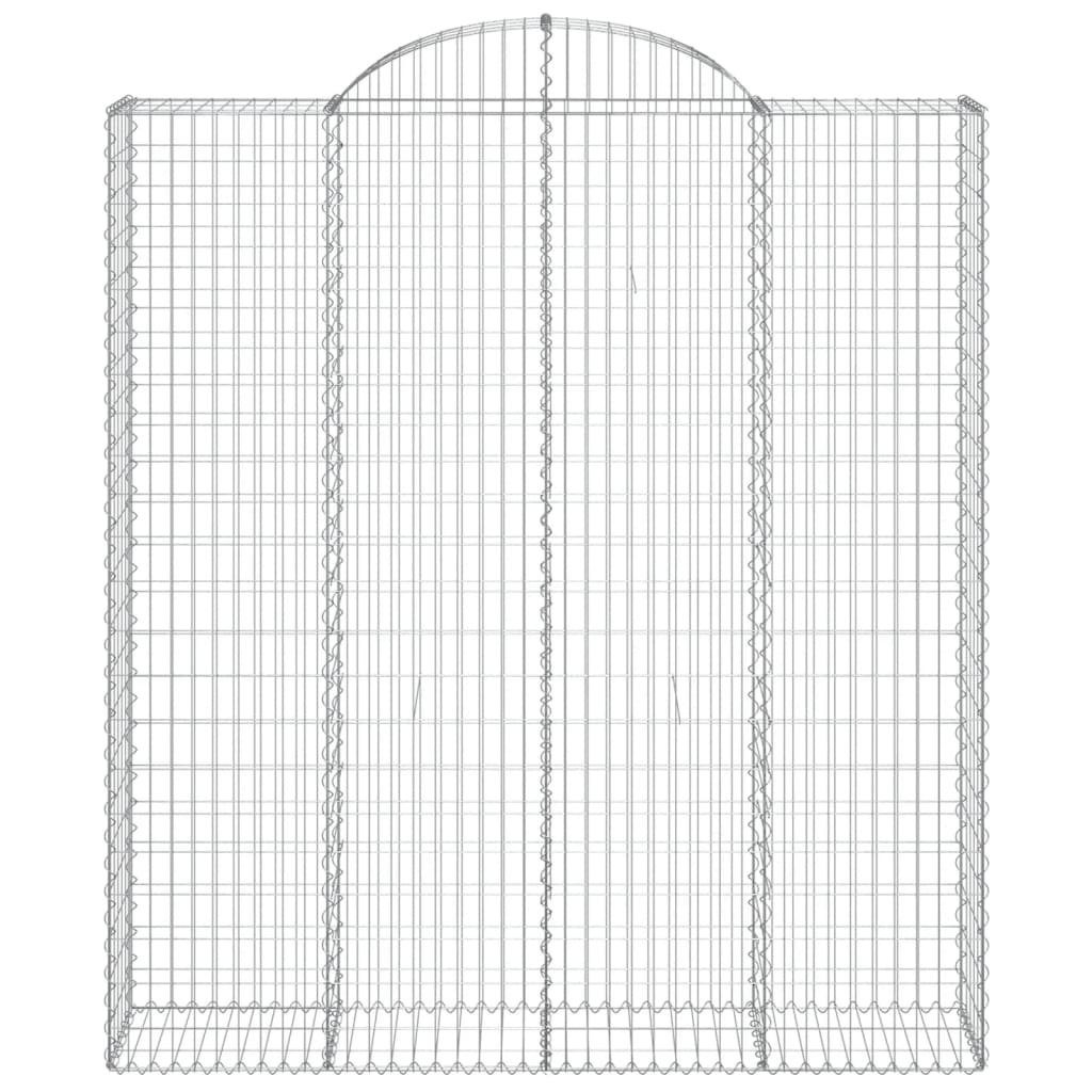 vidaXL Blumentopf Gabionen mit Hochbogen 8 Stk. 200x50x220/240cm Verzinktes Eisen (8 St)