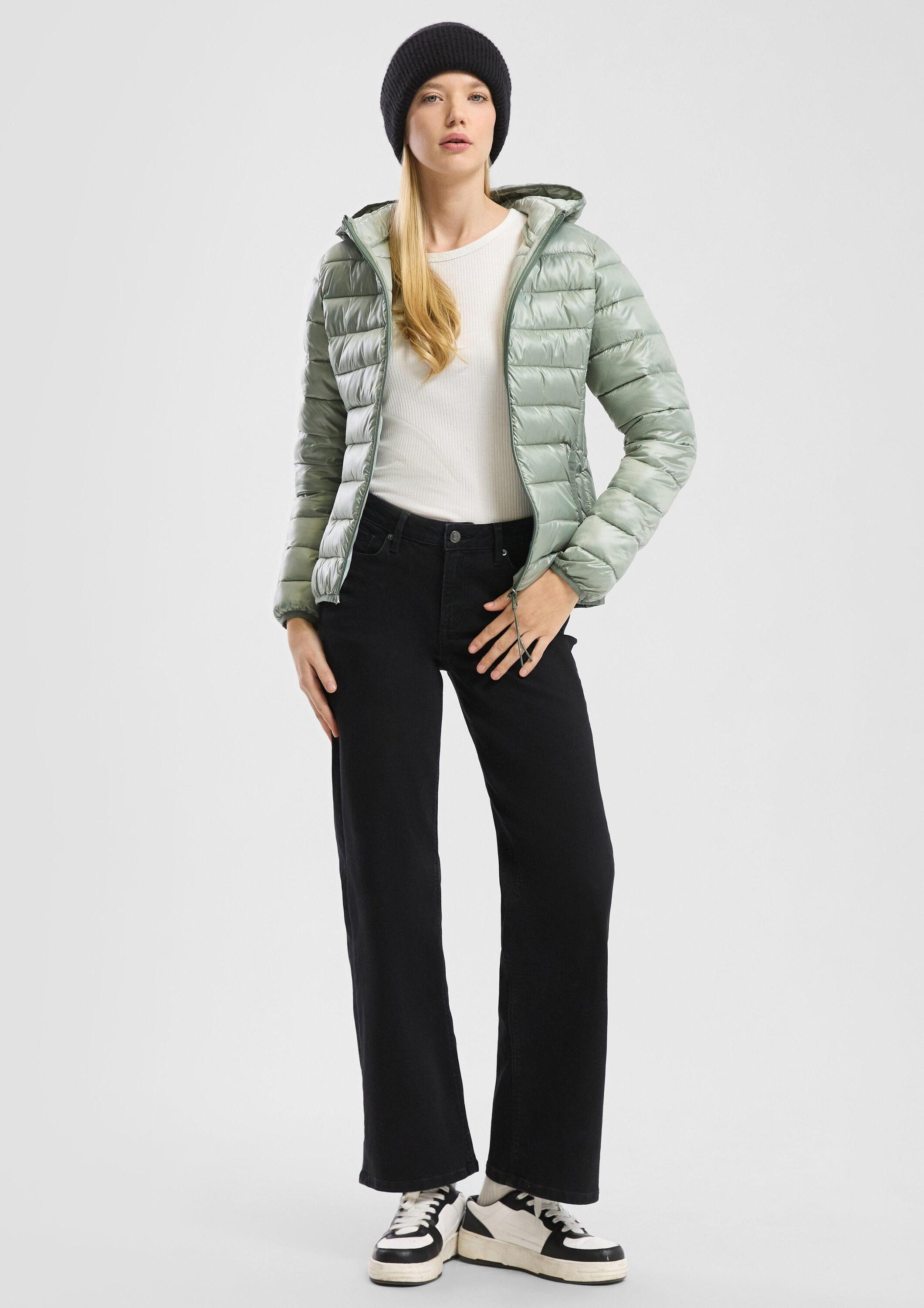 QS Funktionsjacke Outdoor-Jacke Leicht wattierte Steppjacke mit Kapuze