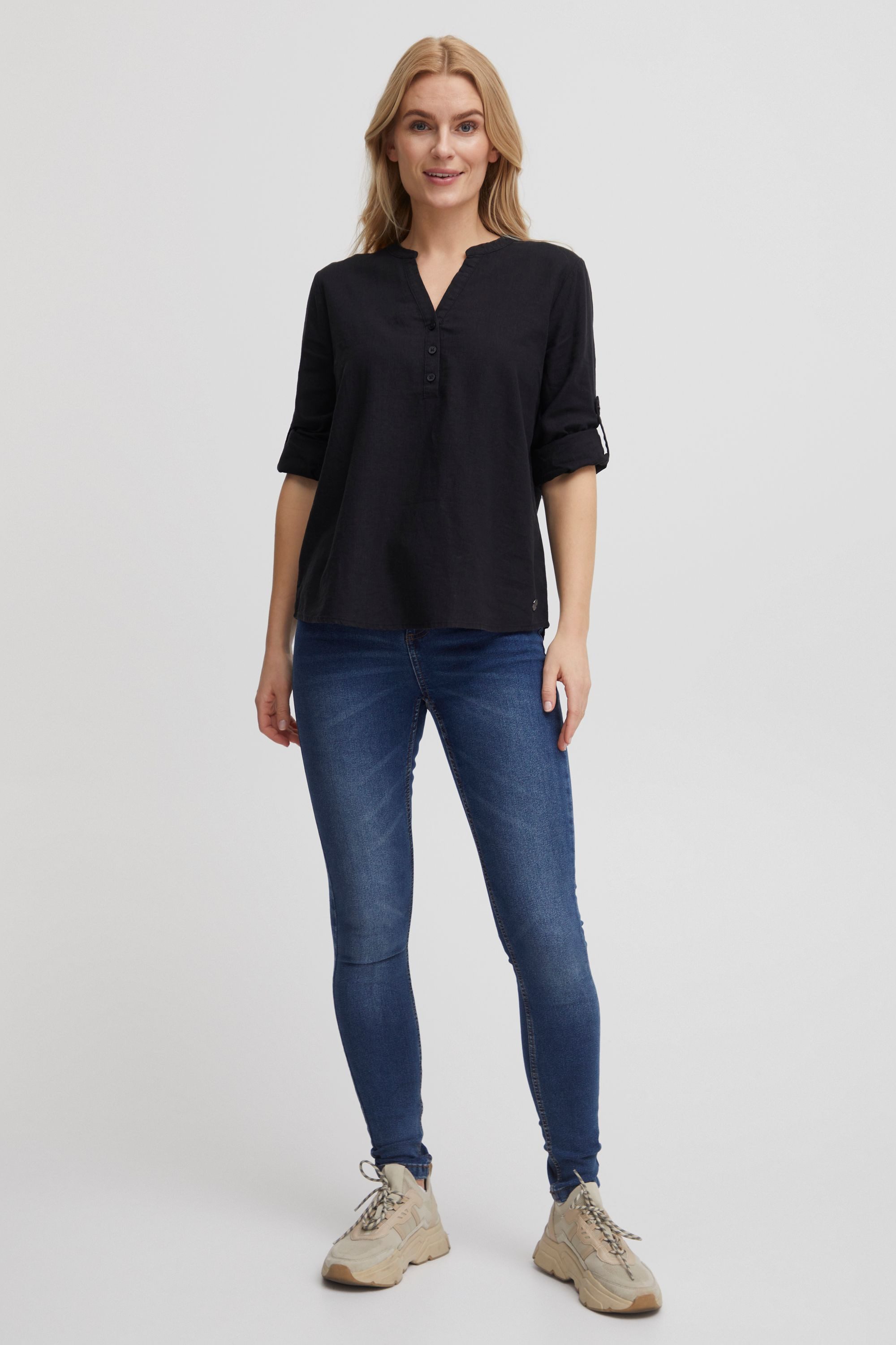 OXMO Tunikashirt OXAnja Tunika aus Leinenmix günstig online kaufen