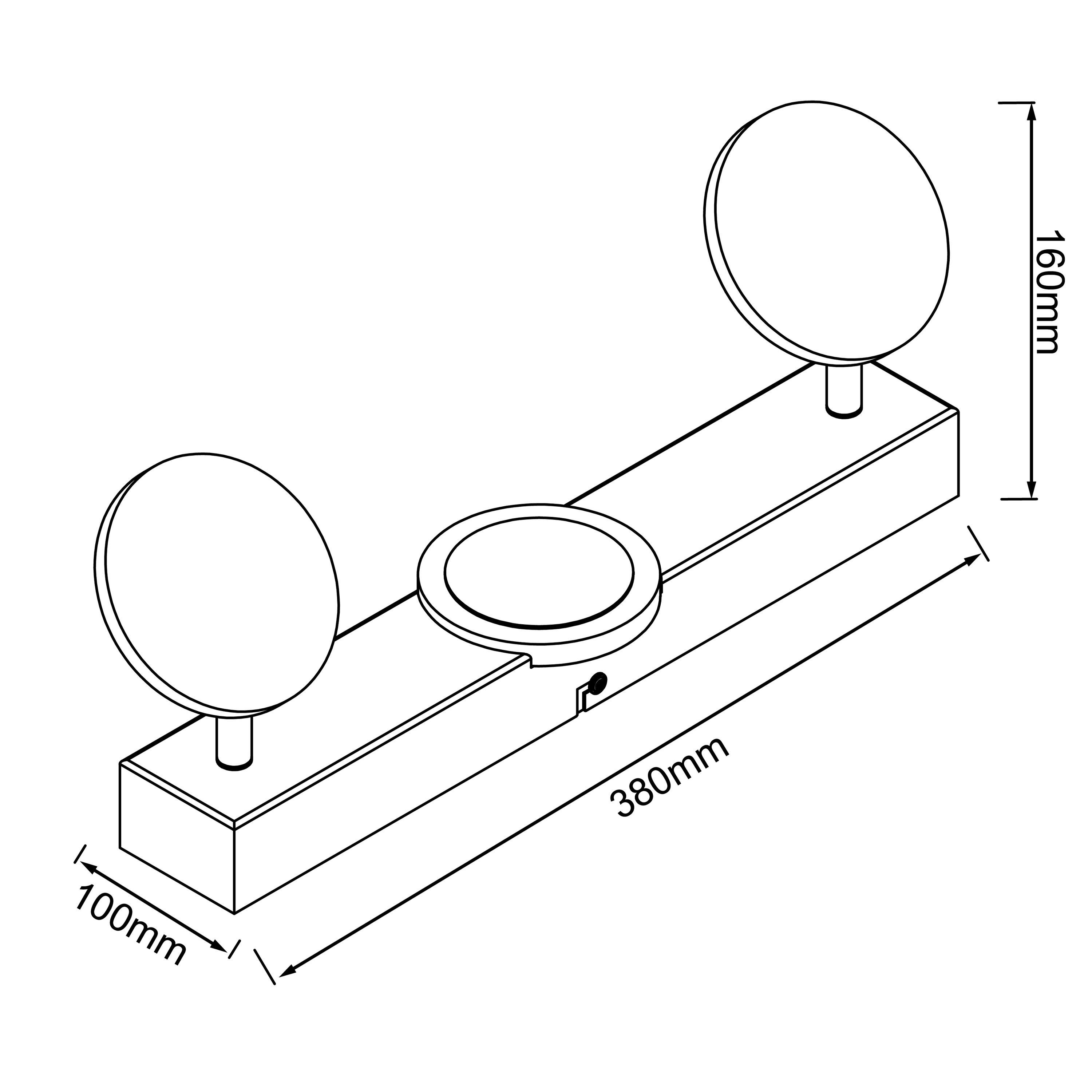 Brilliant Deckenleuchte inte integriert, LED Spotbalken weiß, 7W LED 3000K, Meriza Lampe, Meriza, 2x LED 2flg