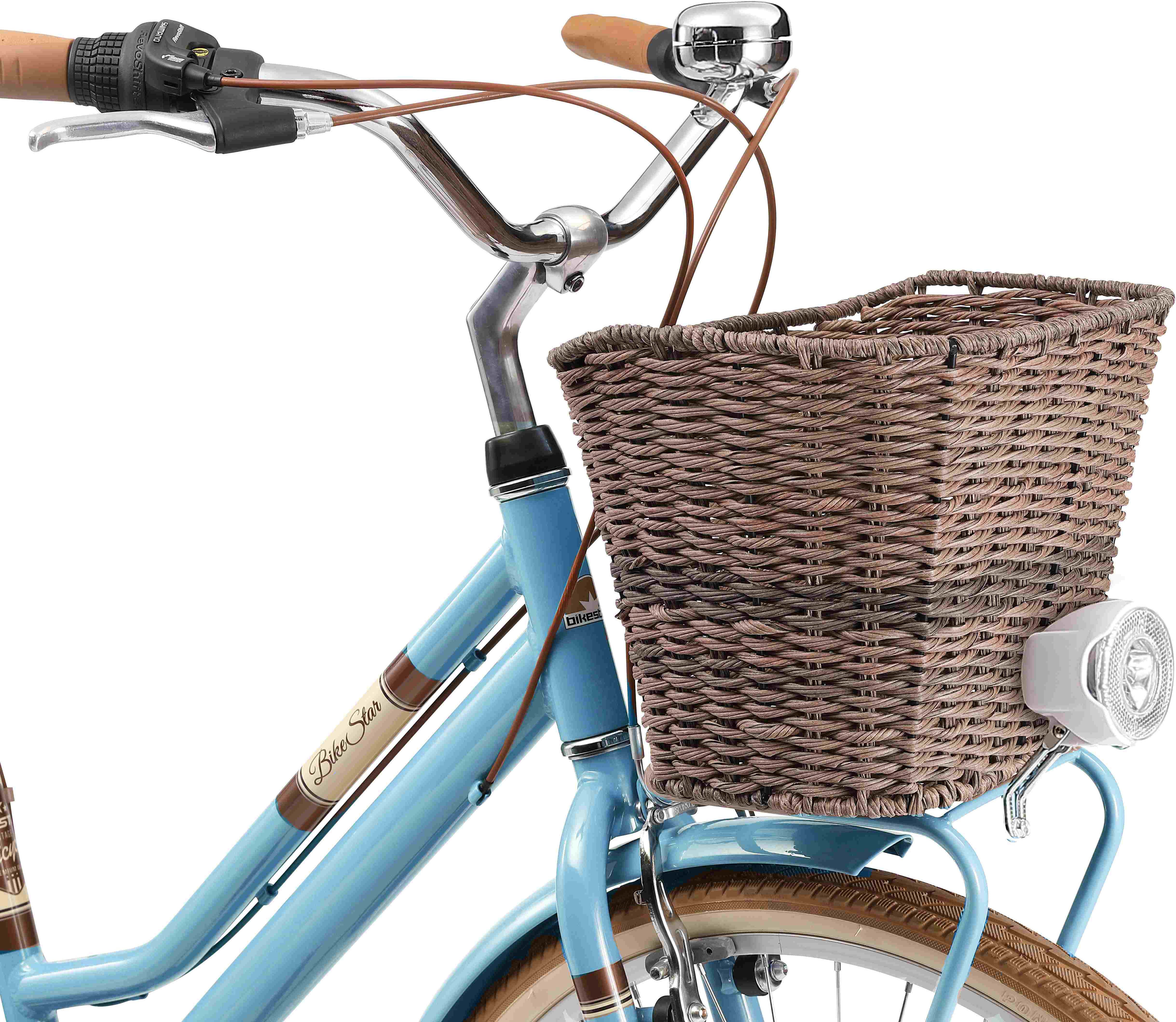 Bikestar Cityrad, 7 Gang Shimano RD-TY21 Schaltwerk, Kettenschaltung, für Damen, Kettenschaltung