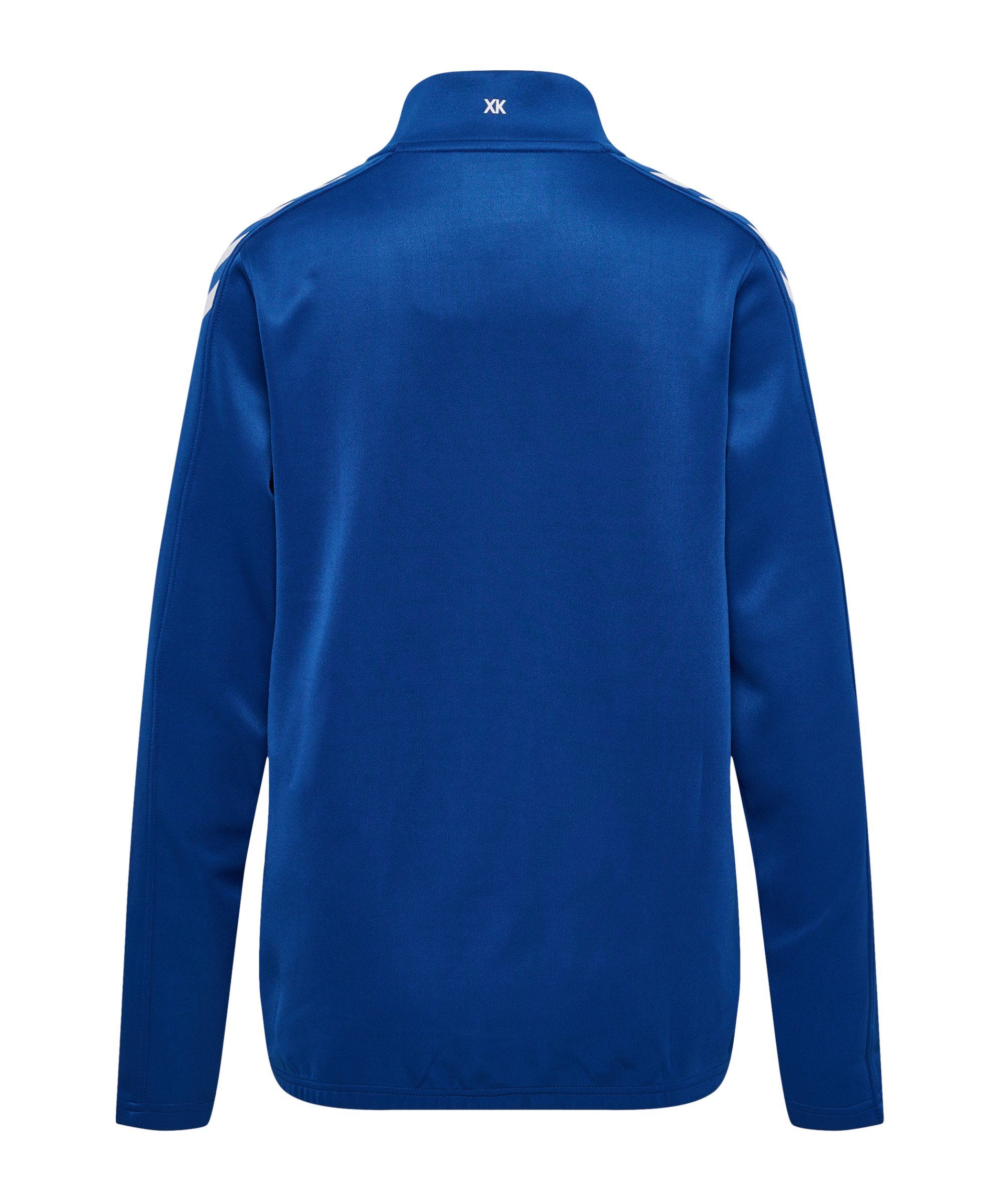 Damen Sweatshirt XK HalfZip hummel blau Sweater hmlCORE