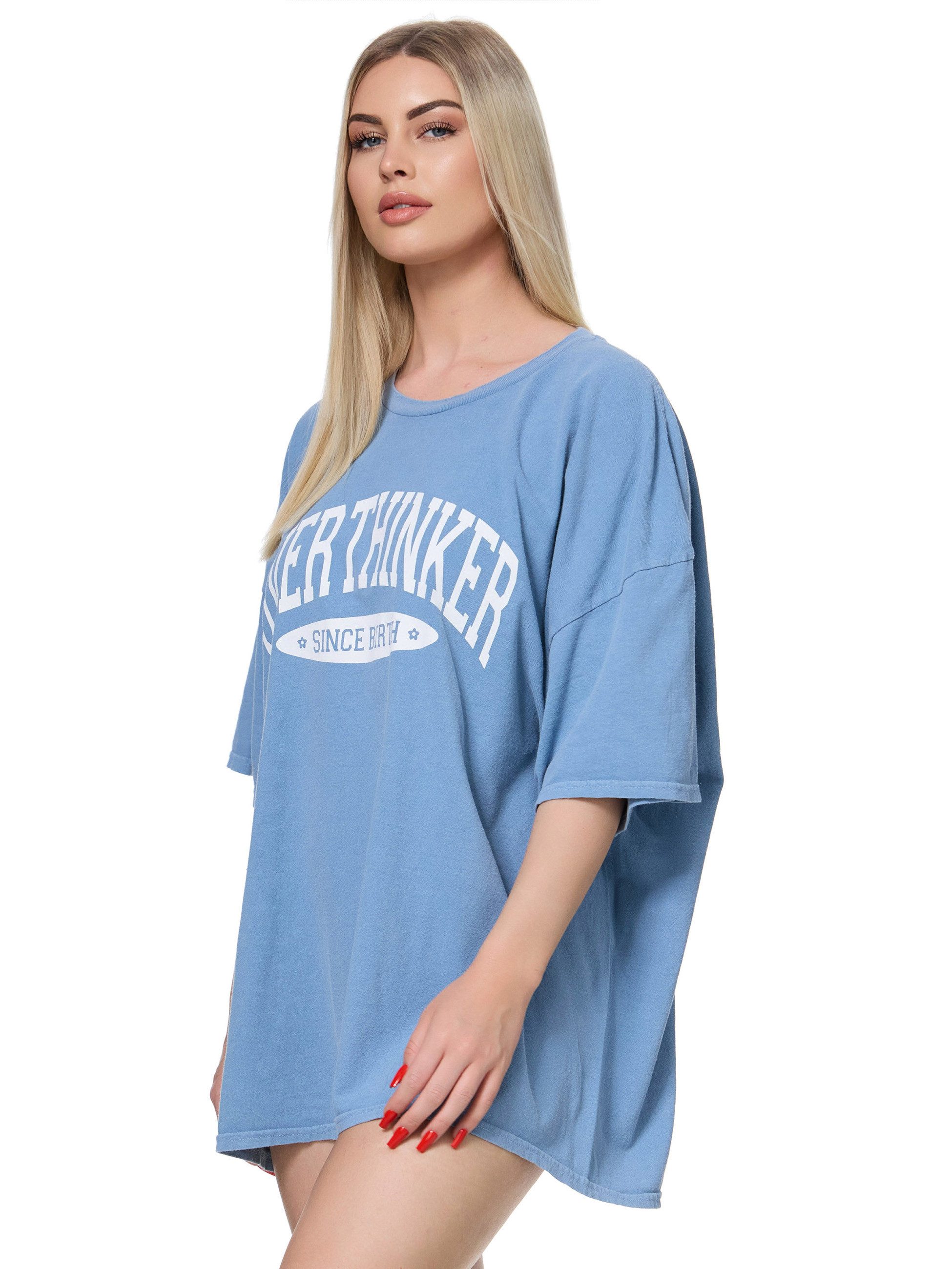 Worldclassca T-Shirt Worldclassca Oversized Print OVERTHINKER günstig online kaufen