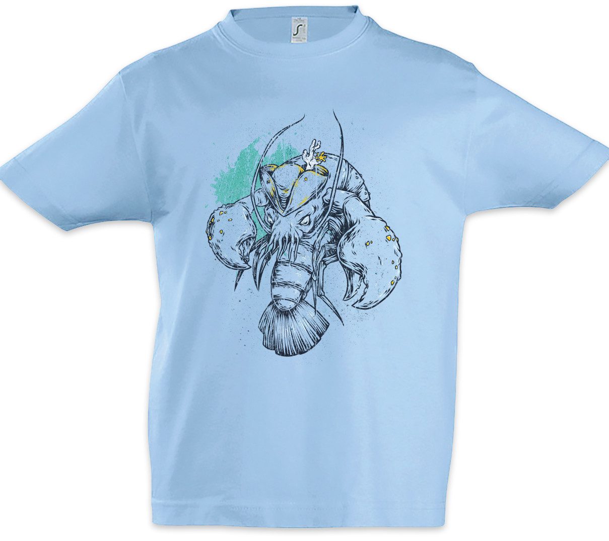 Urban Backwoods Print-Shirt Sailor Lobster Kinder T-Shirt Kapitän Hummer Pirat Taucher Red Tattoo (1-tlg) Art Jerry Fisch Angler